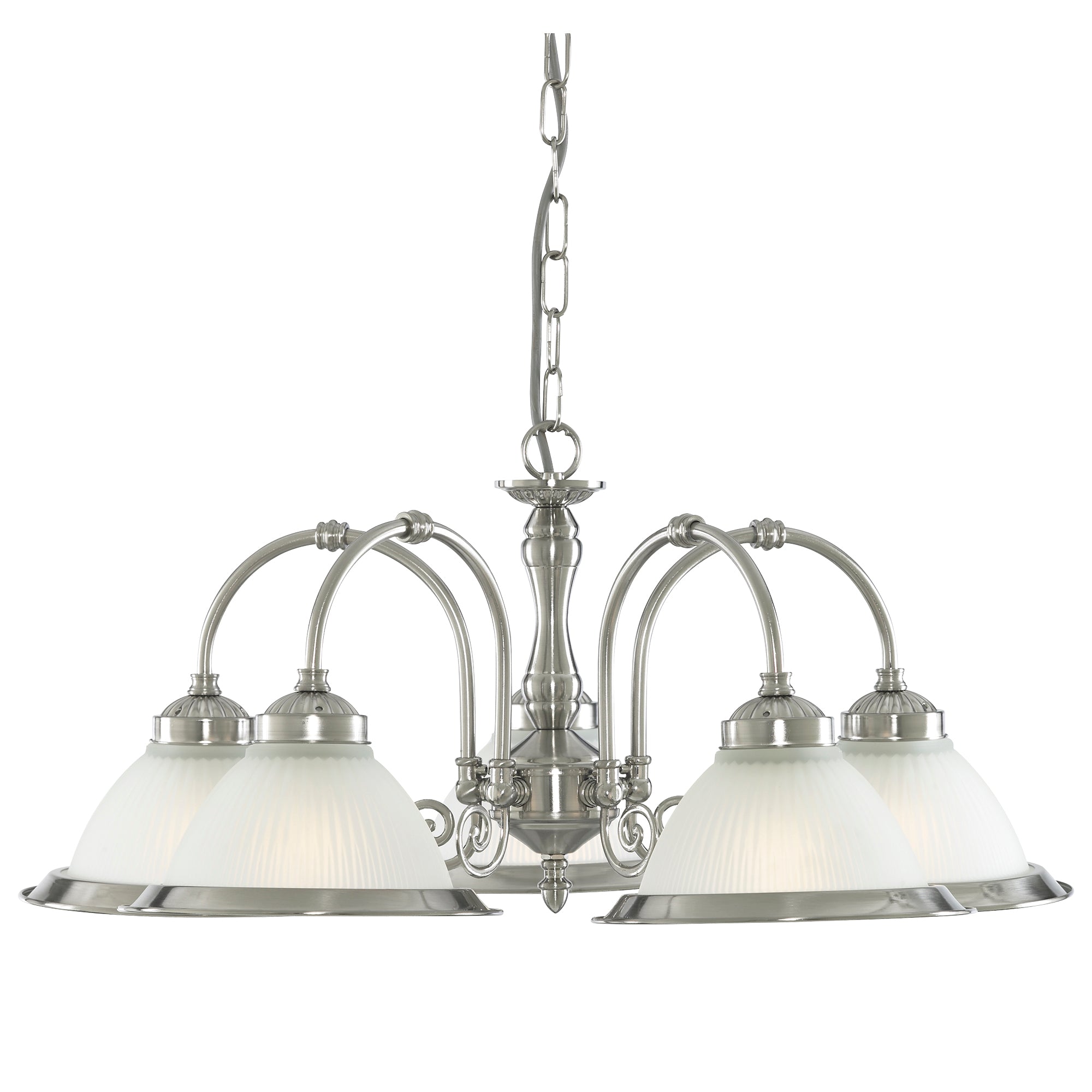 American Diner Pendant II - Glass Satin Silver / 5