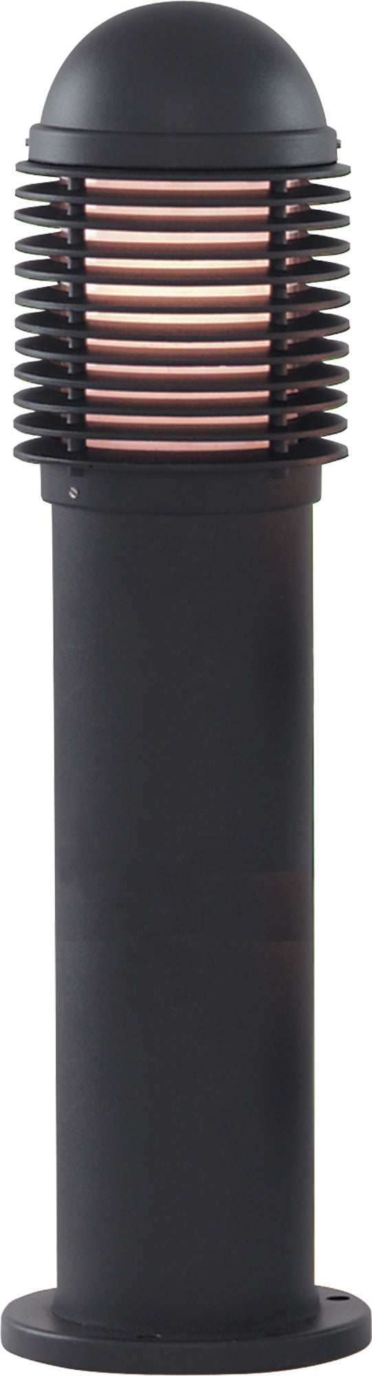 Bollards Outdoor Post - Black Metal & White Acrylic 450mm