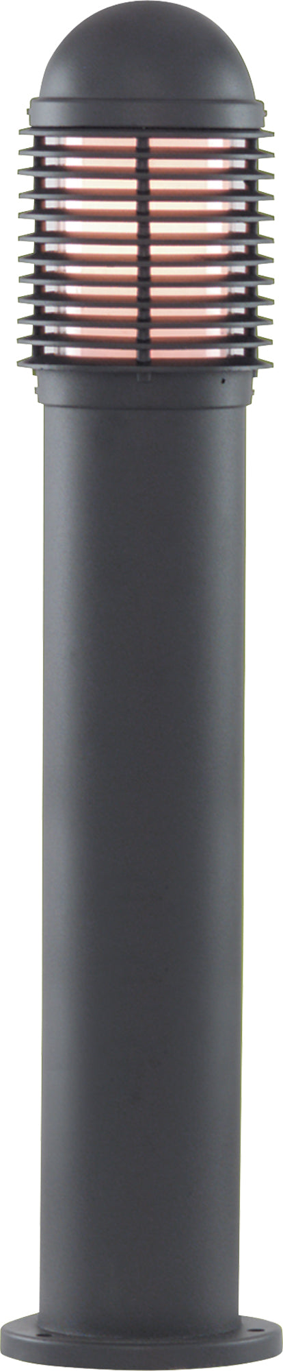 Bollards Outdoor Post - Black Metal & White Acrylic 730mm