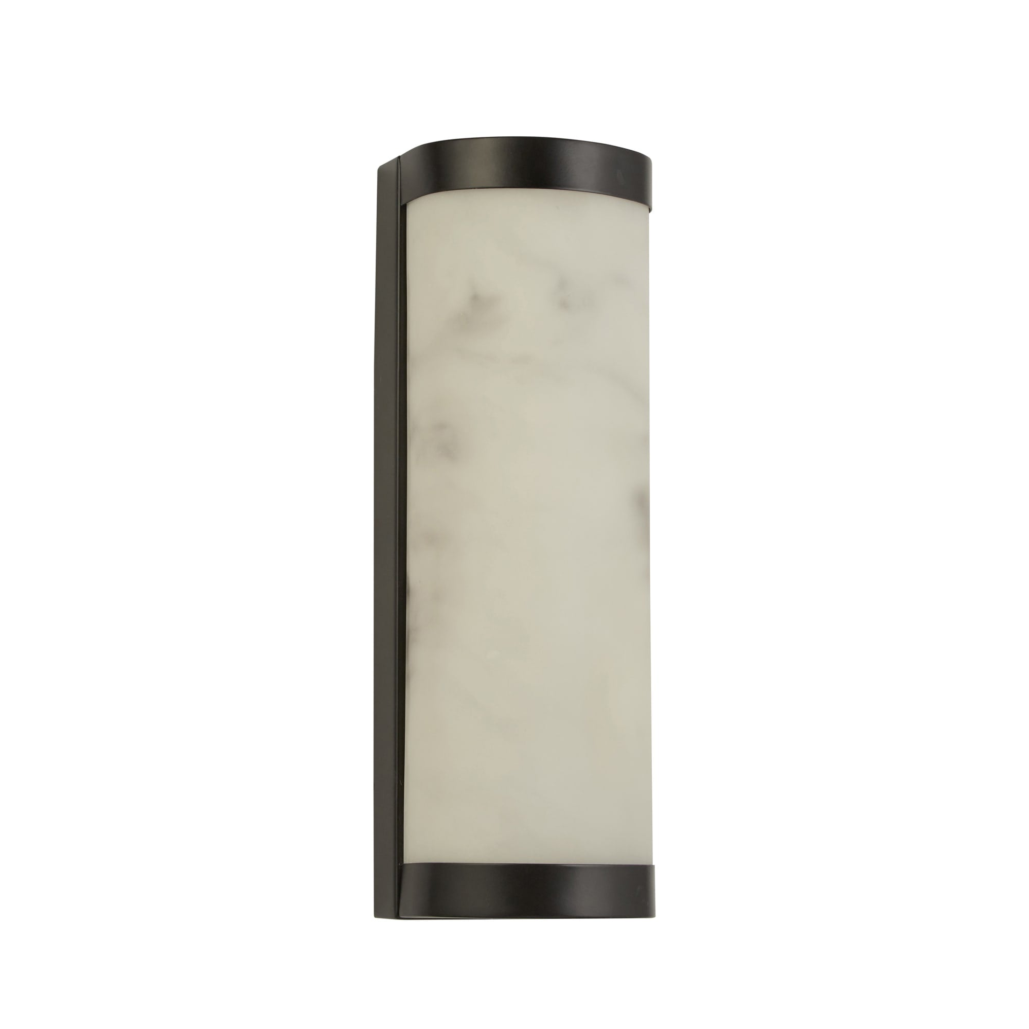 Nile LED Wall Light, Matt Black Metal & Marbleised Resin
