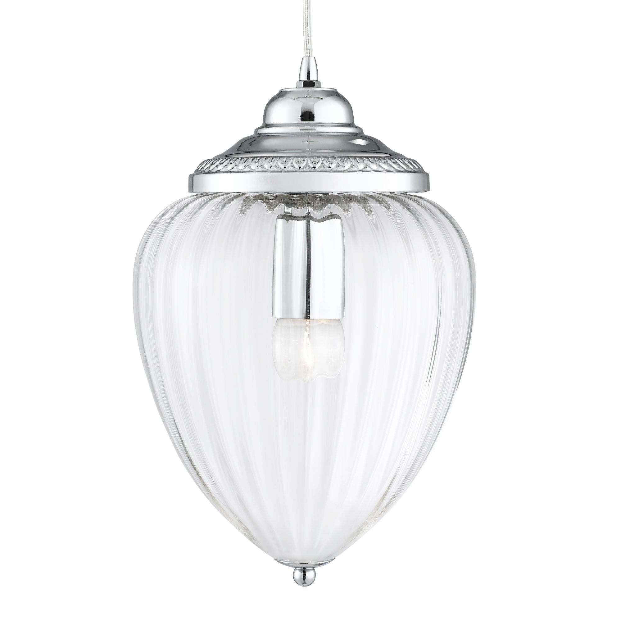 Moscow Pendant - Metal & Glass Chrome