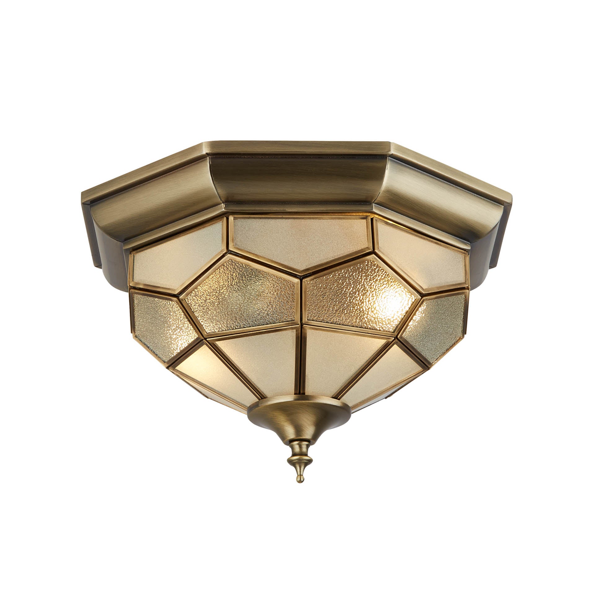 Pisa II Flush - Metal & Clear Bevelled Glass
