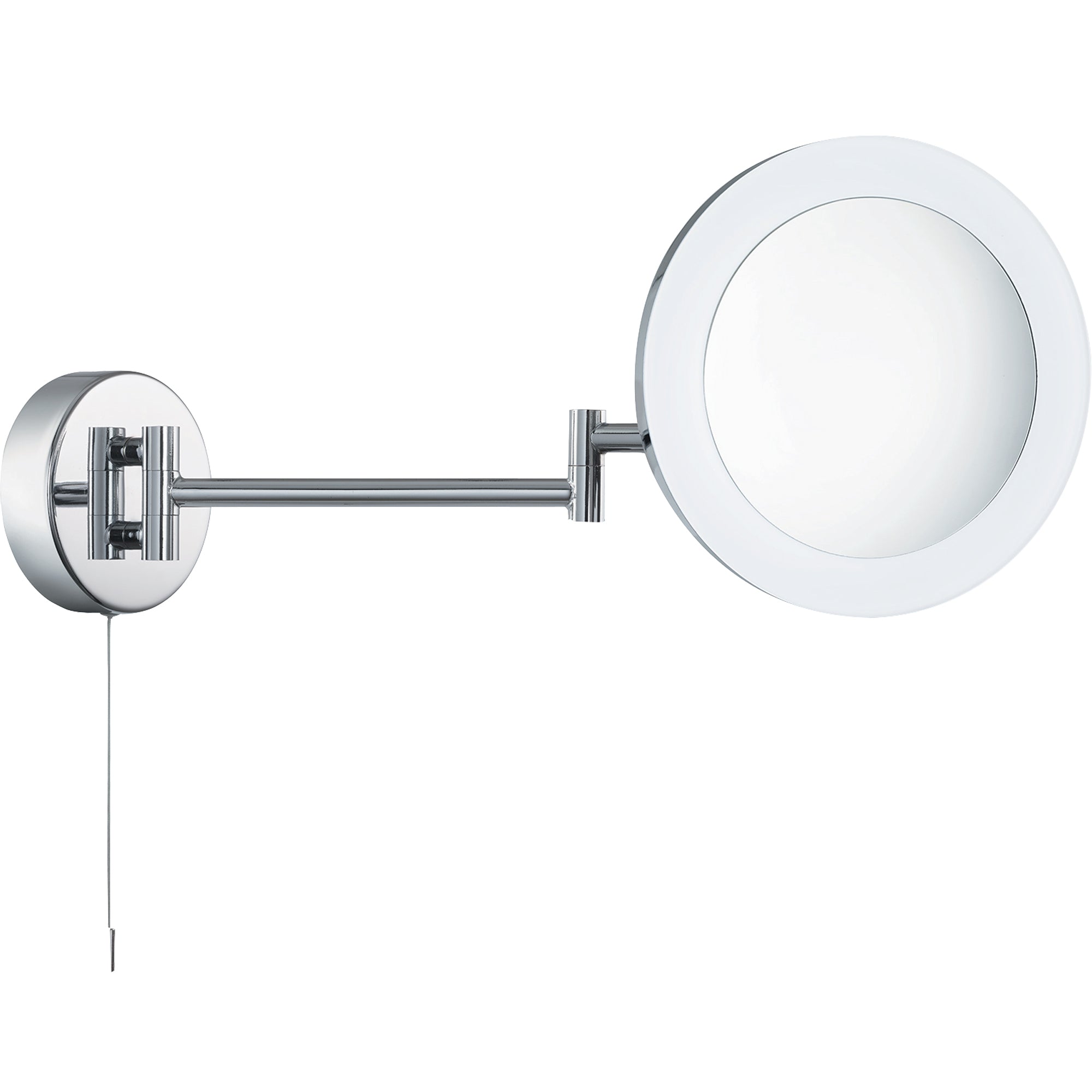 Magnifying Bathroom Mirror - Chrome Metal & Mirror