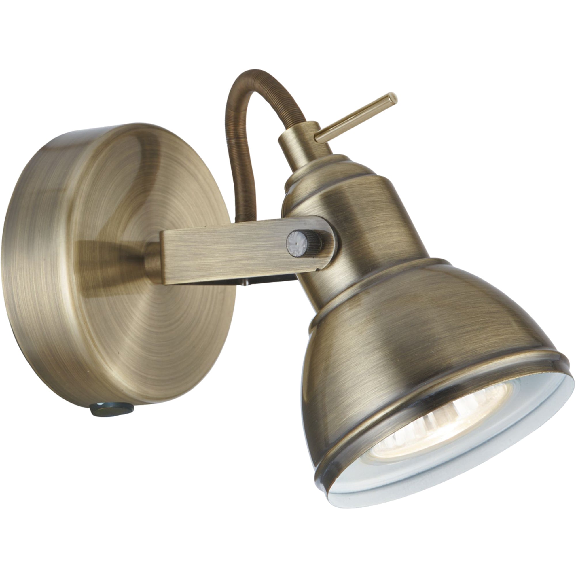 Focus Spotlight Wall Light Antique Brass