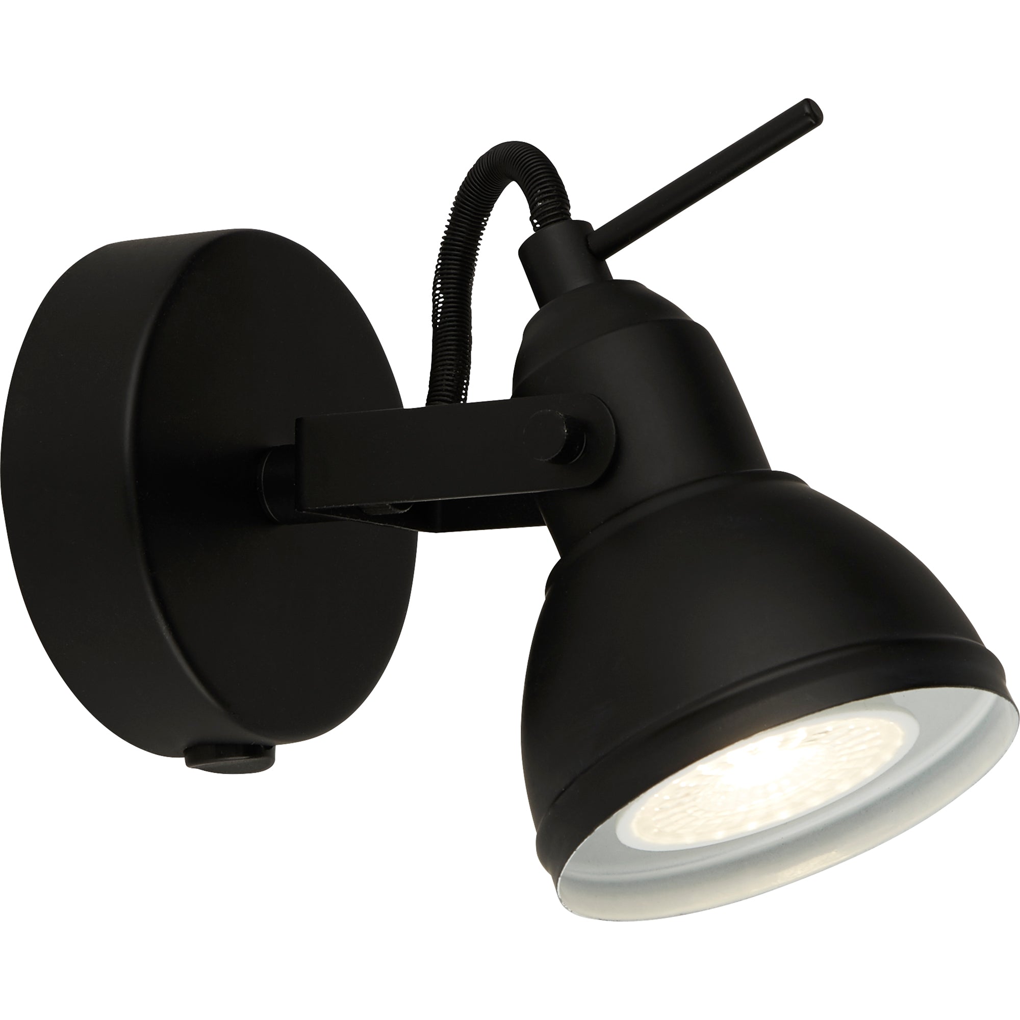 Focus Spotlight Wall Light Matt Black and White