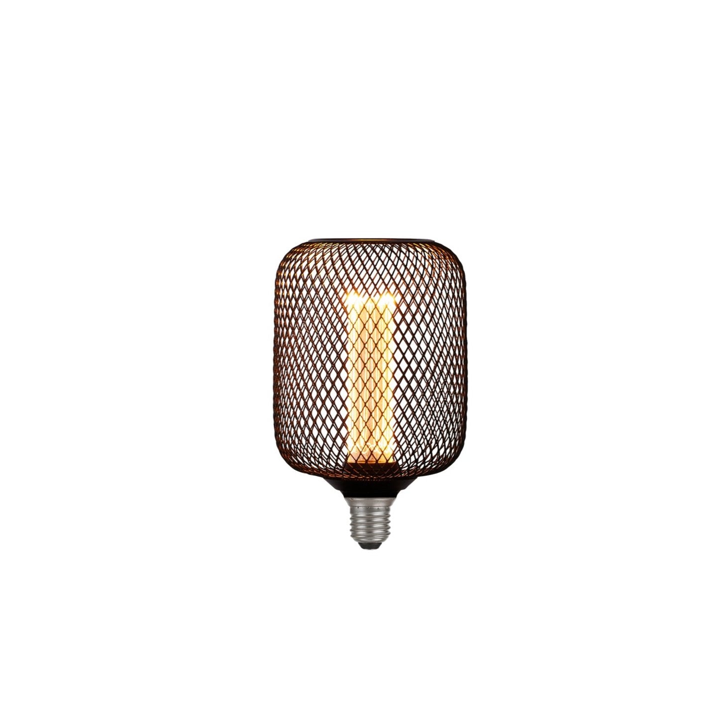 Wire Mesh Effect Drum Lamp Black