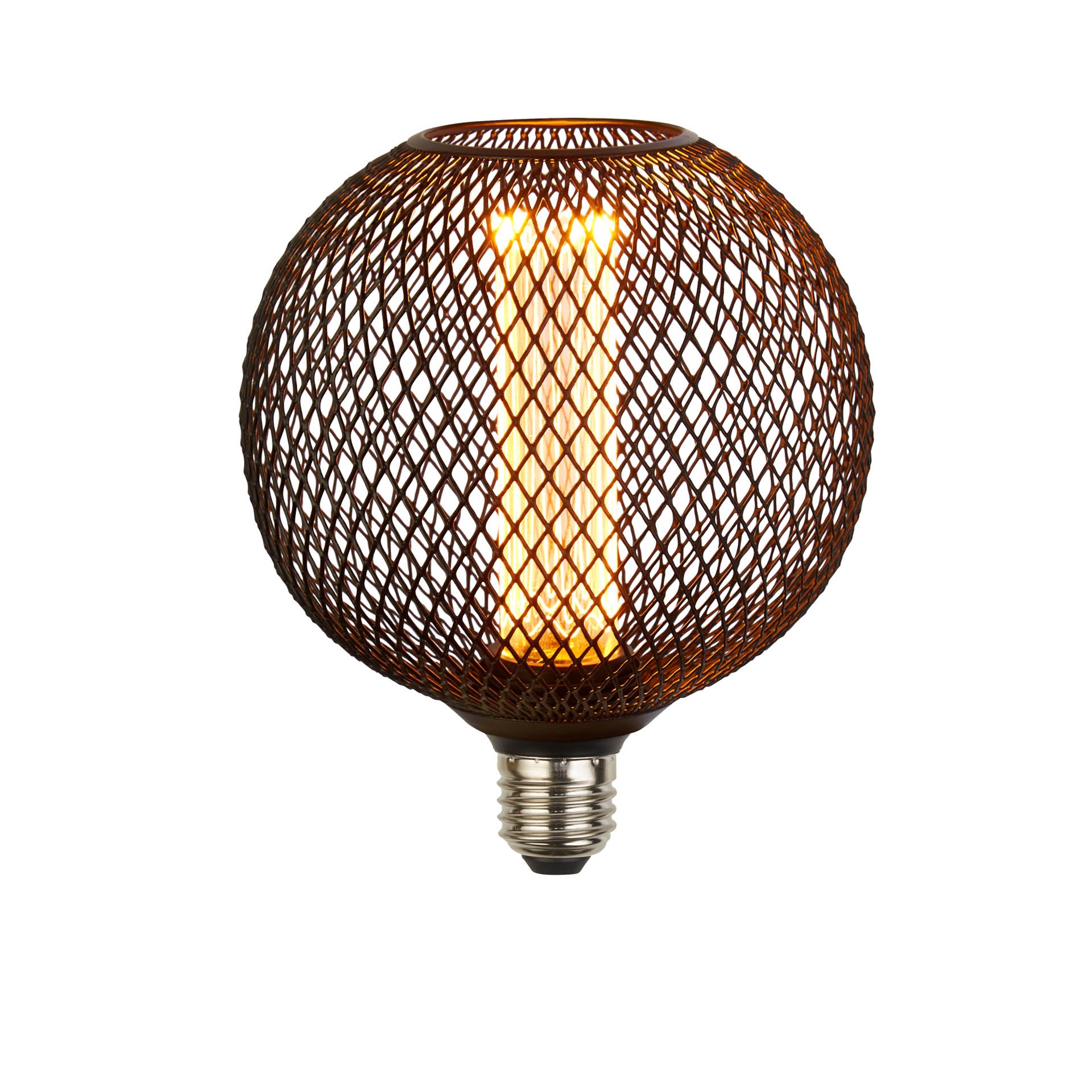 Wire Mesh Effect Globe Lamp Black