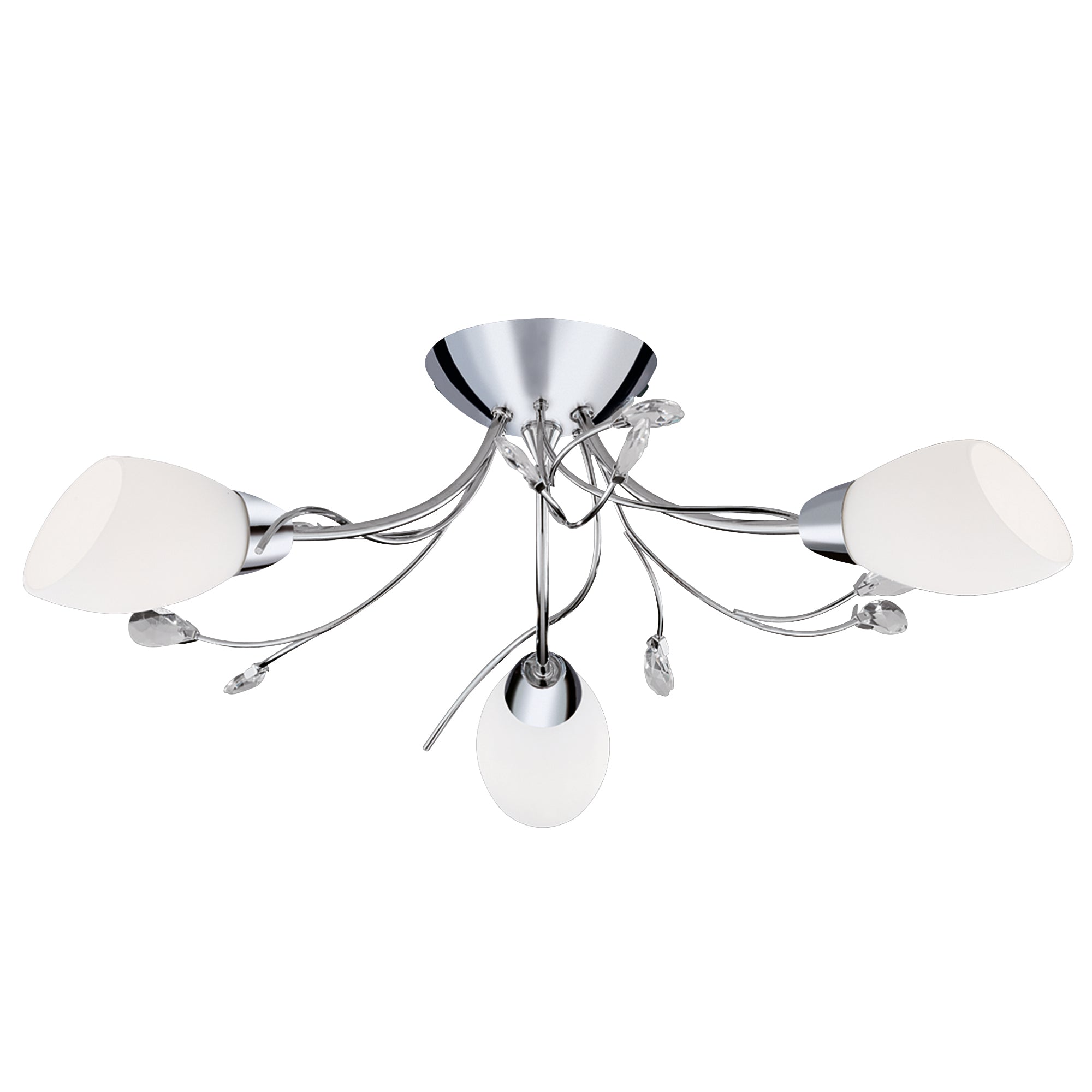 Gardenia Flush - Polished Chrome & Glass