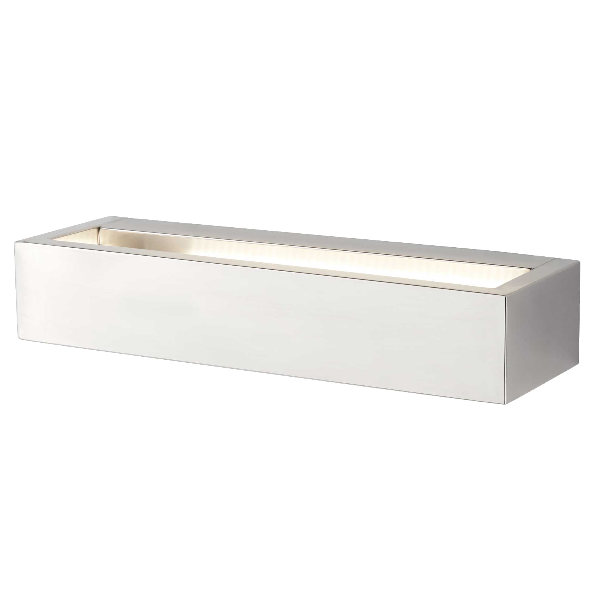 Serenity LED Rectangle Wall Bracket - Chrome & Frosted Glass