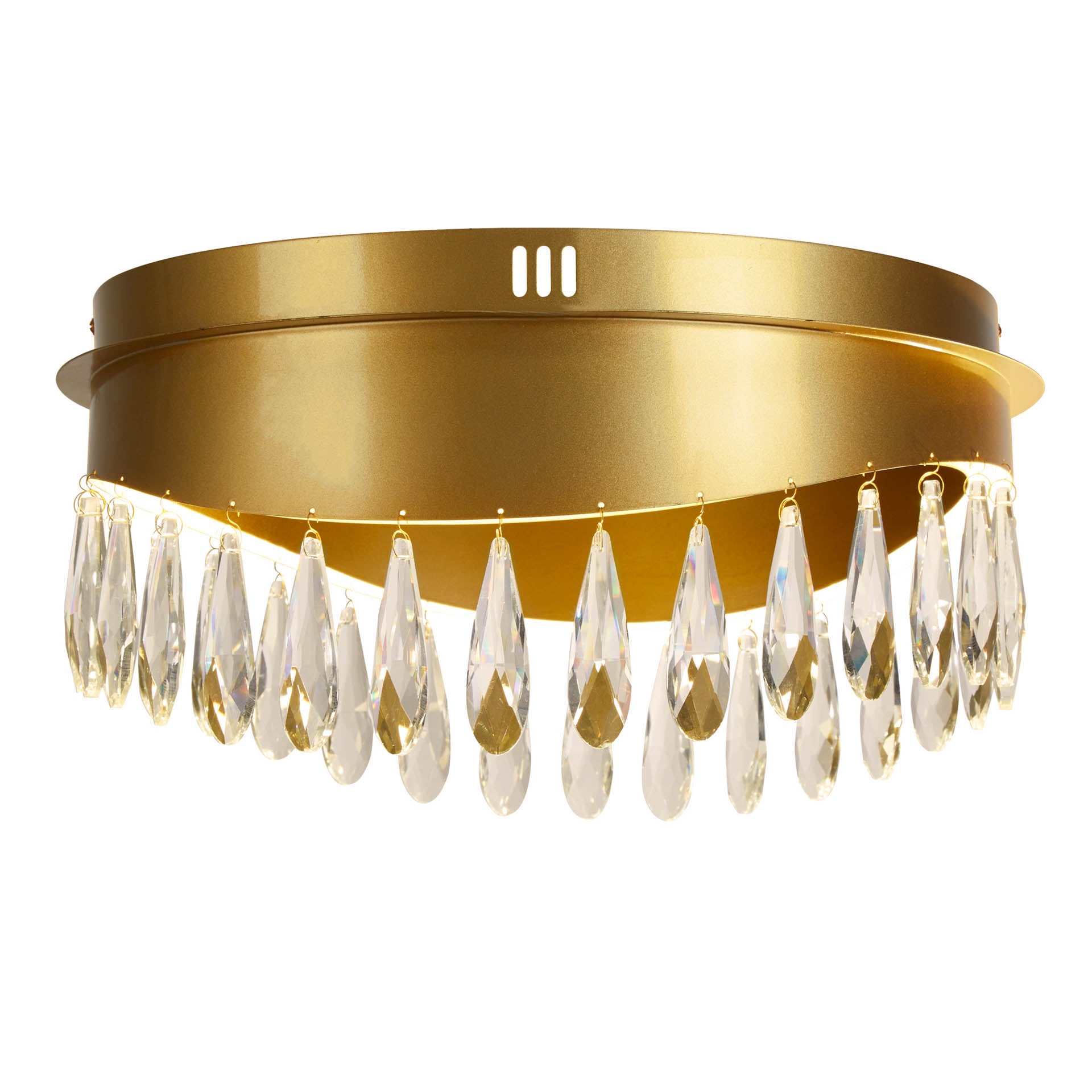 Jewel Flush - Gold Metal & Crystal