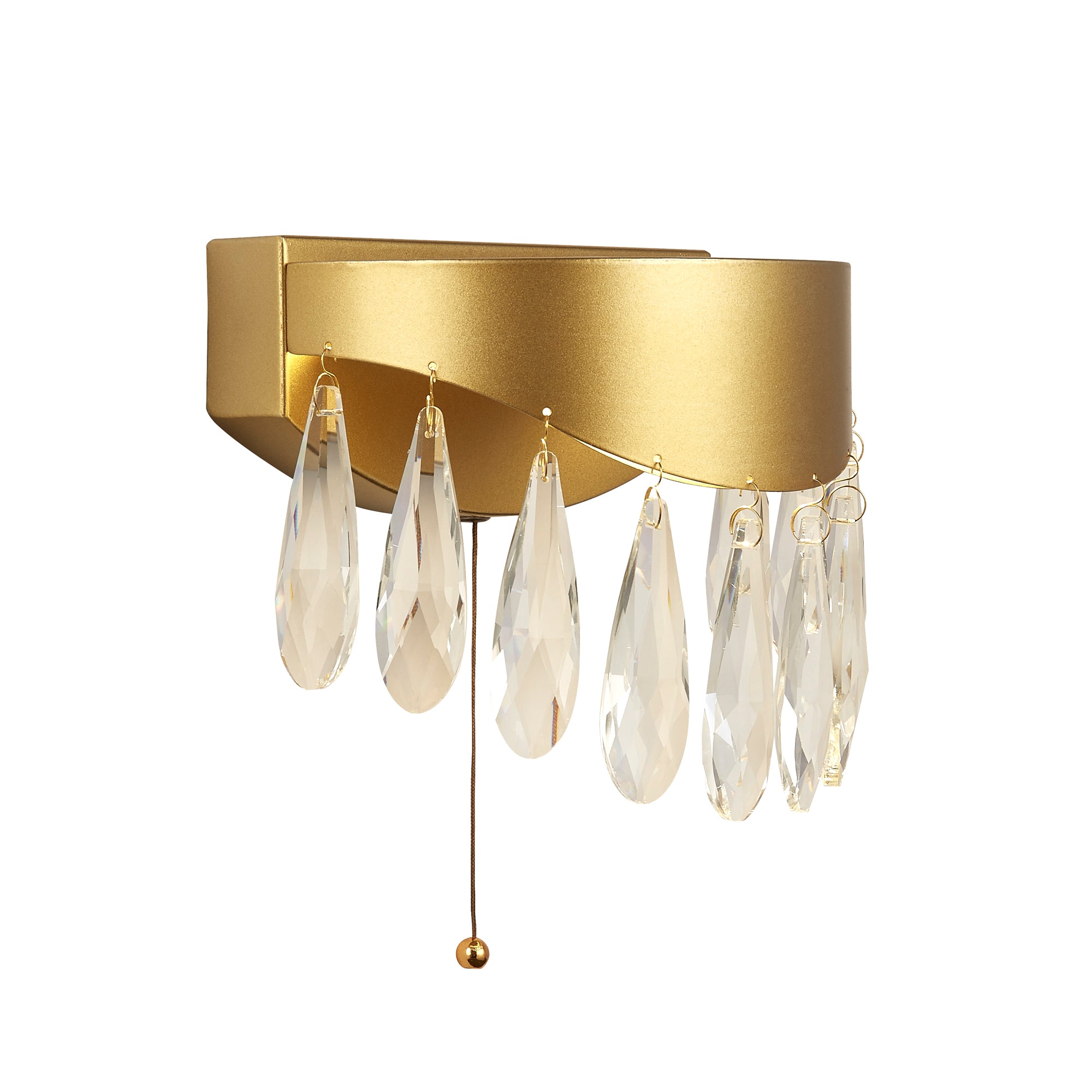 Jewel Wall Light - Gold Metal & Crystal