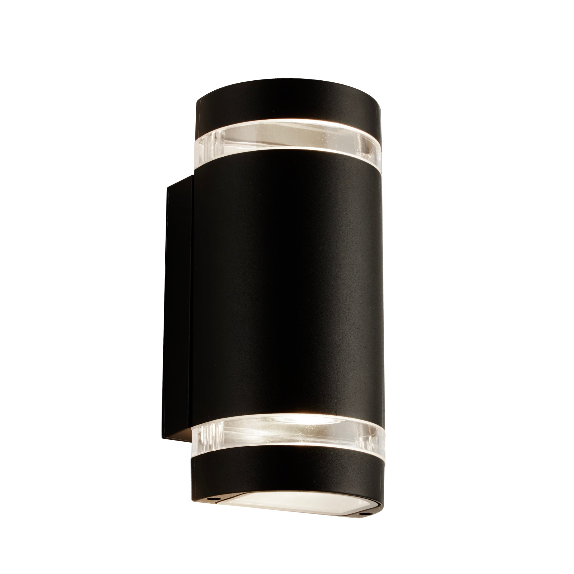 Sheffield Outdoor Wall Light - Glass & Polycarb Black