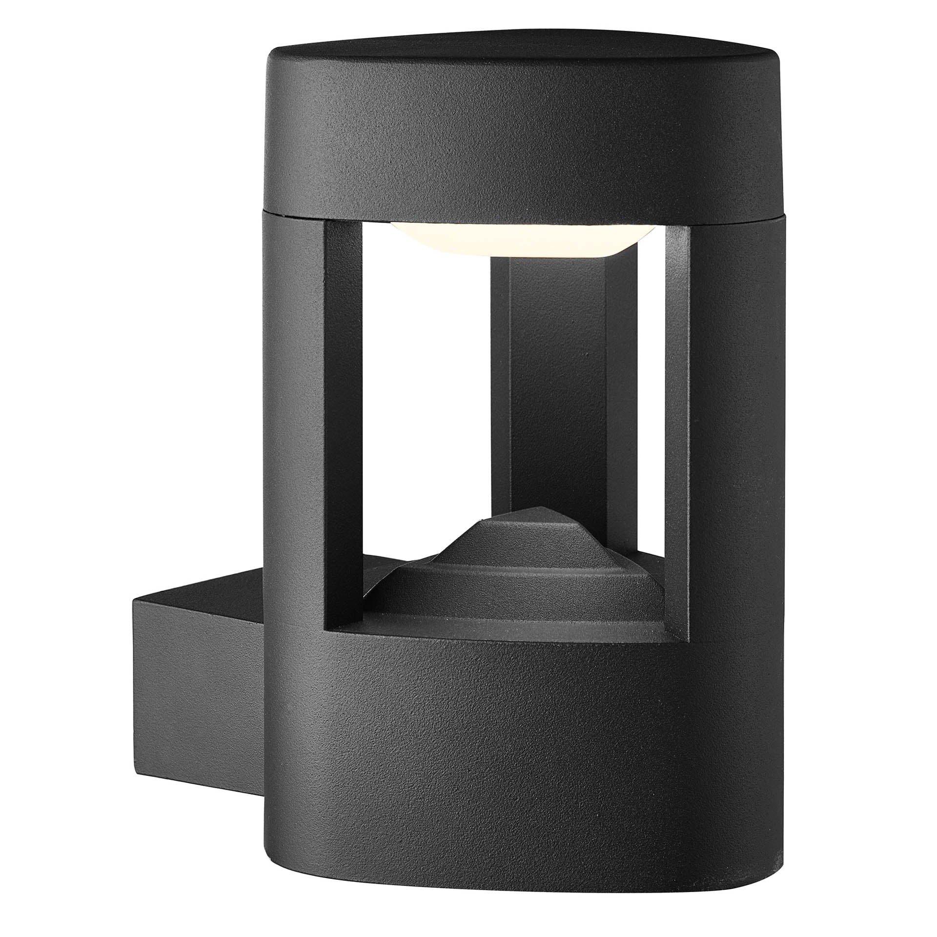 Michigan Outdoor Wall Light- Dark Grey Metal & Polycarbonate