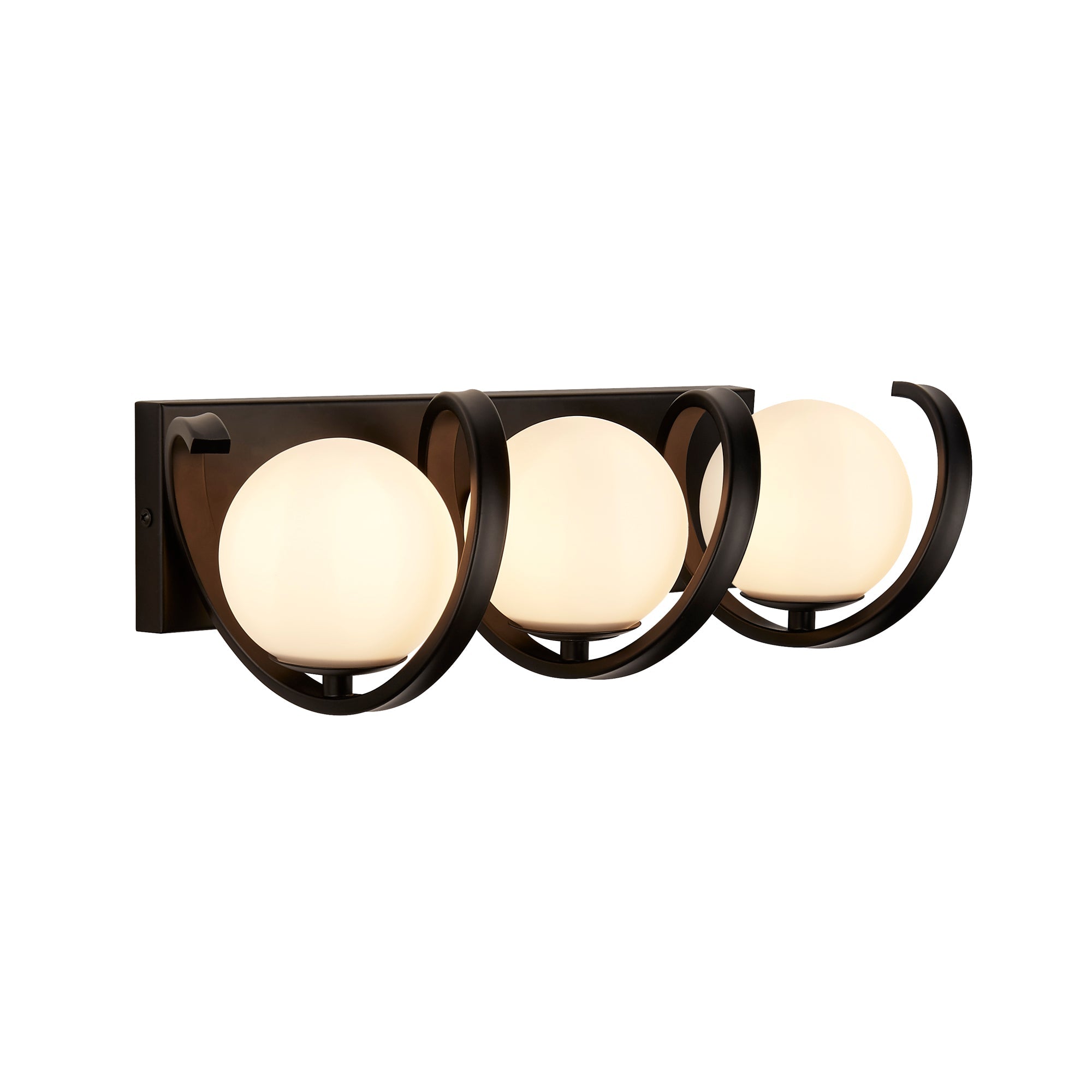 Twister Wall Light - Black Metal & Opal
