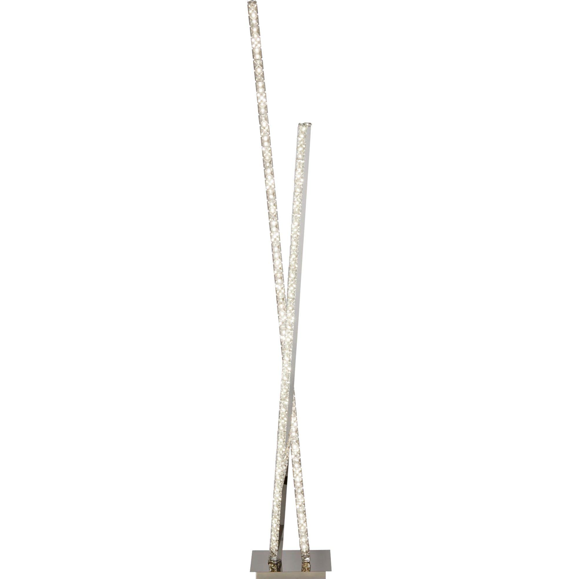 Clover Floor Lamp - Chrome Metal & Clear Crystal