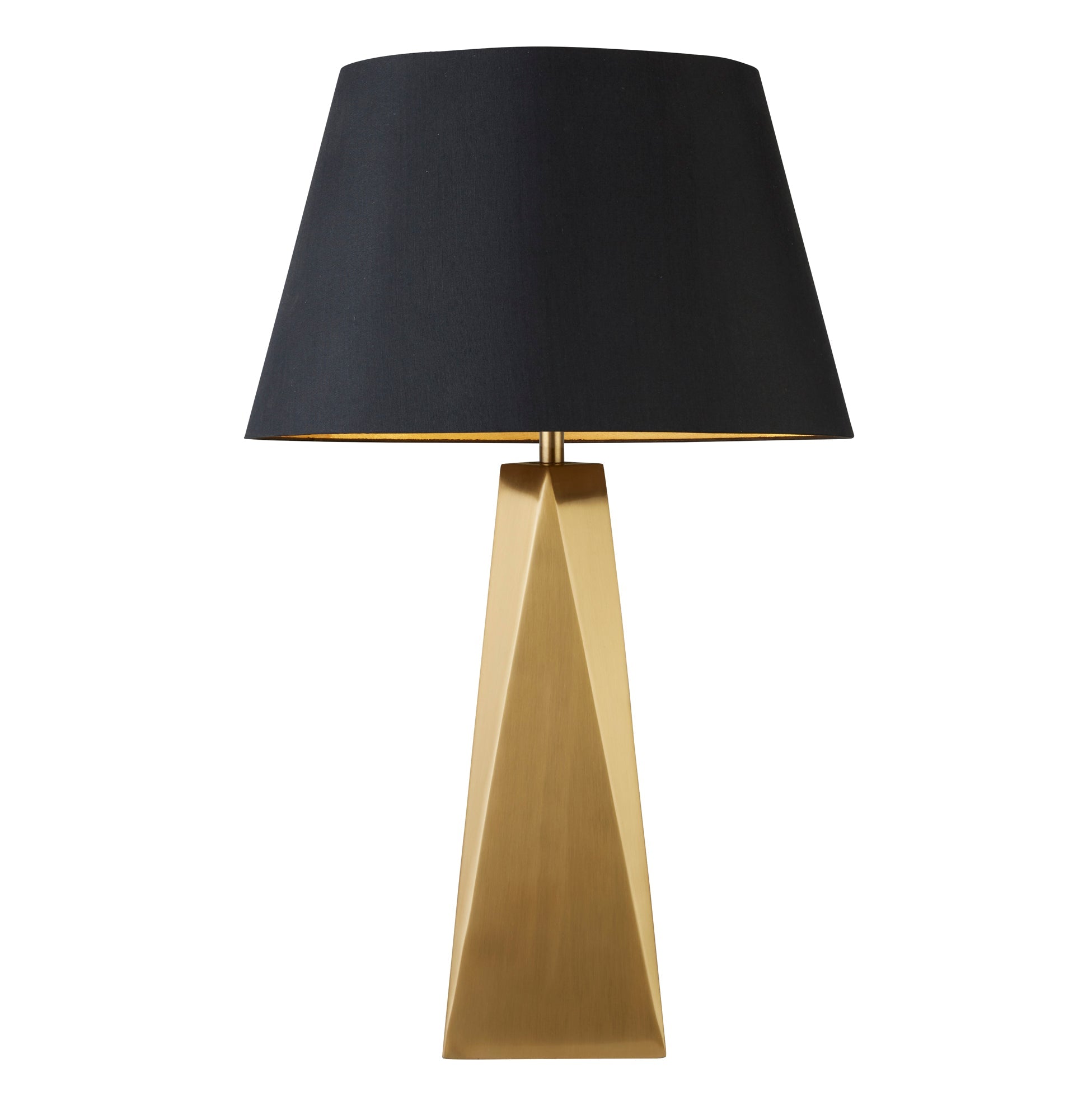 Maldon Table Lamp - Gold Metal & Black Shade with Gold Inner