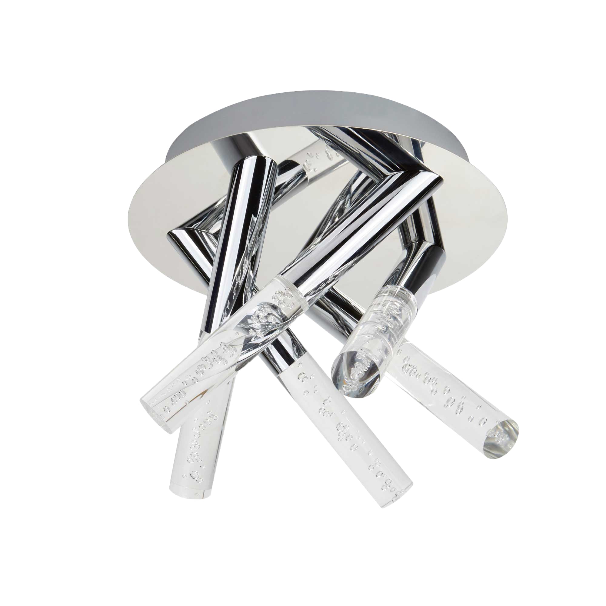 Bubbles 5Lt LED Bathroom Flush - Chrome & Acrylic, IP44