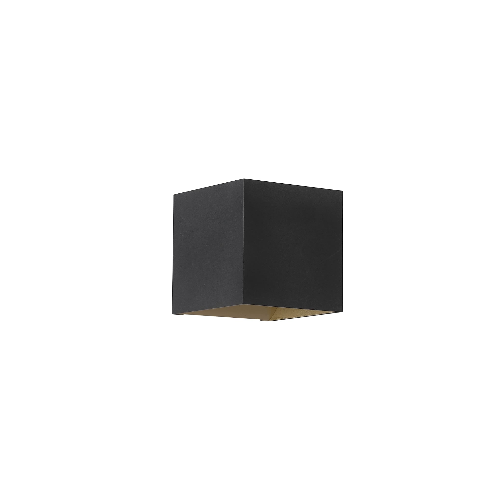 Newton Square Up&Down Wall Light, G9, Black/Gold