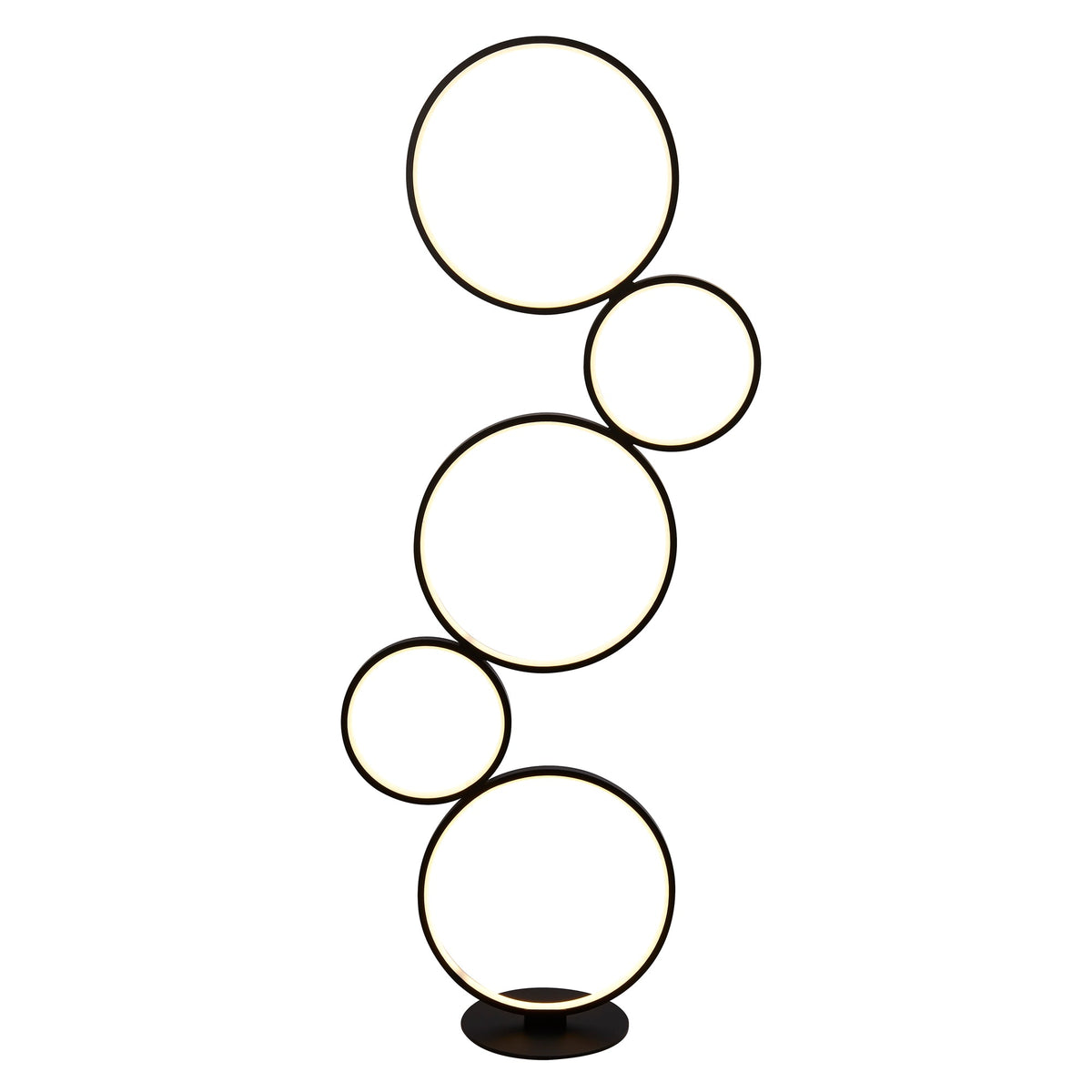 Cirque Ring Floor Lamp - Black Metal