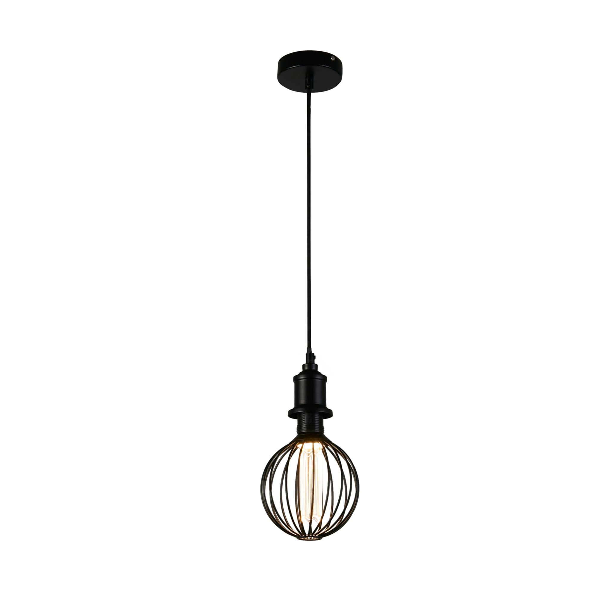 Globe Lamp - Black Metal