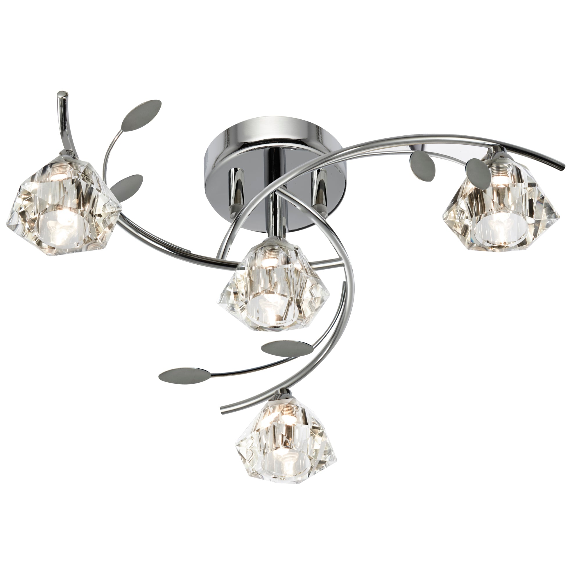 Sierra Semi-Flush - Glass Chrome