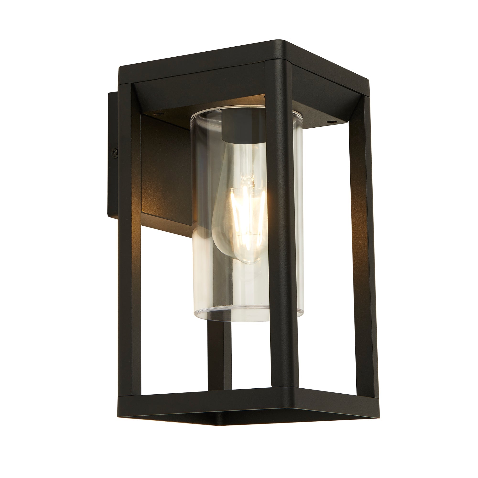 Atlanta Outdoor Wall Light - Black Metal & Polycarbonate