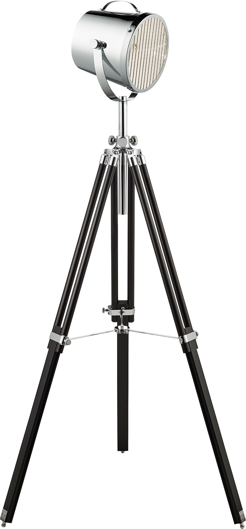 Studio Adjustable Floor Lamp - Black & Chrome Shade