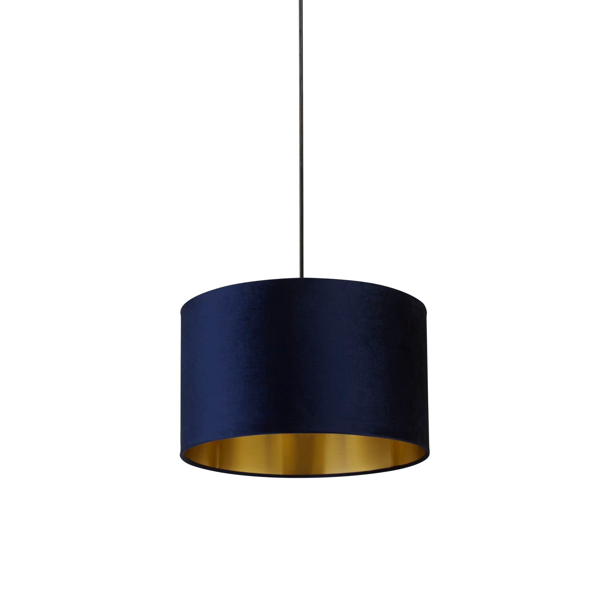 Navy Velvet Shade with Gold Inner Dia.40cm