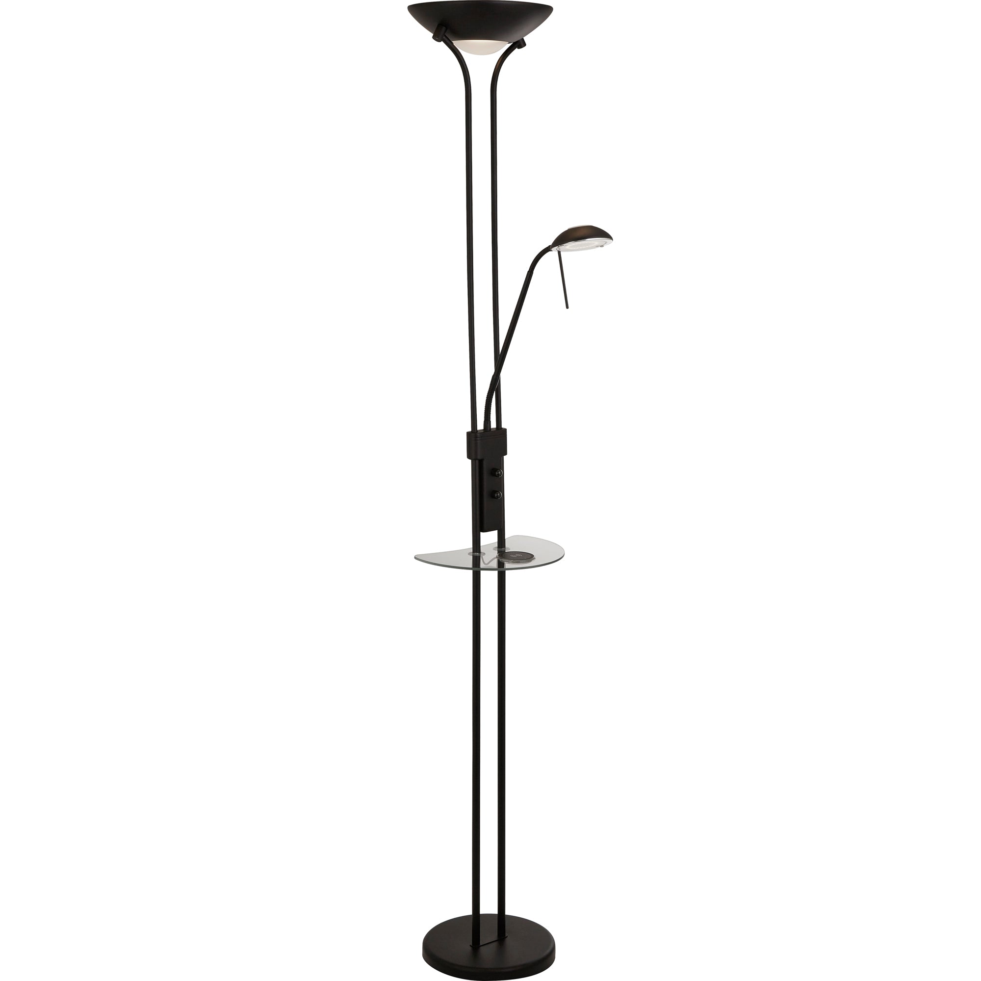 Mother & Child Wireless USB Floor Lamp - Matt Black Metal