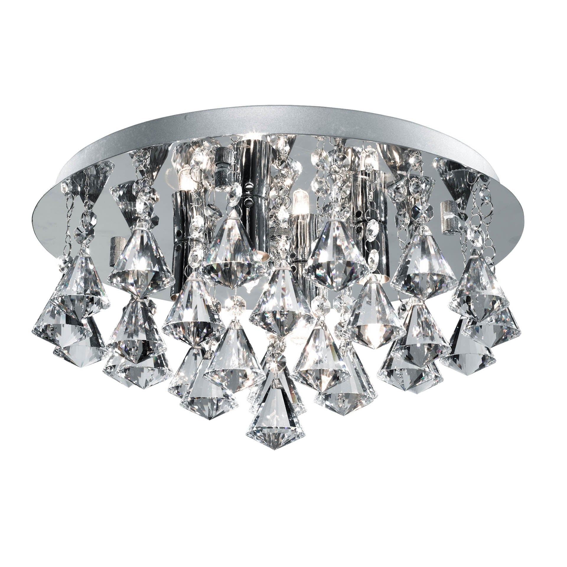 Hanna 4Lt Flush - Chrome Metal & Clear Crystal