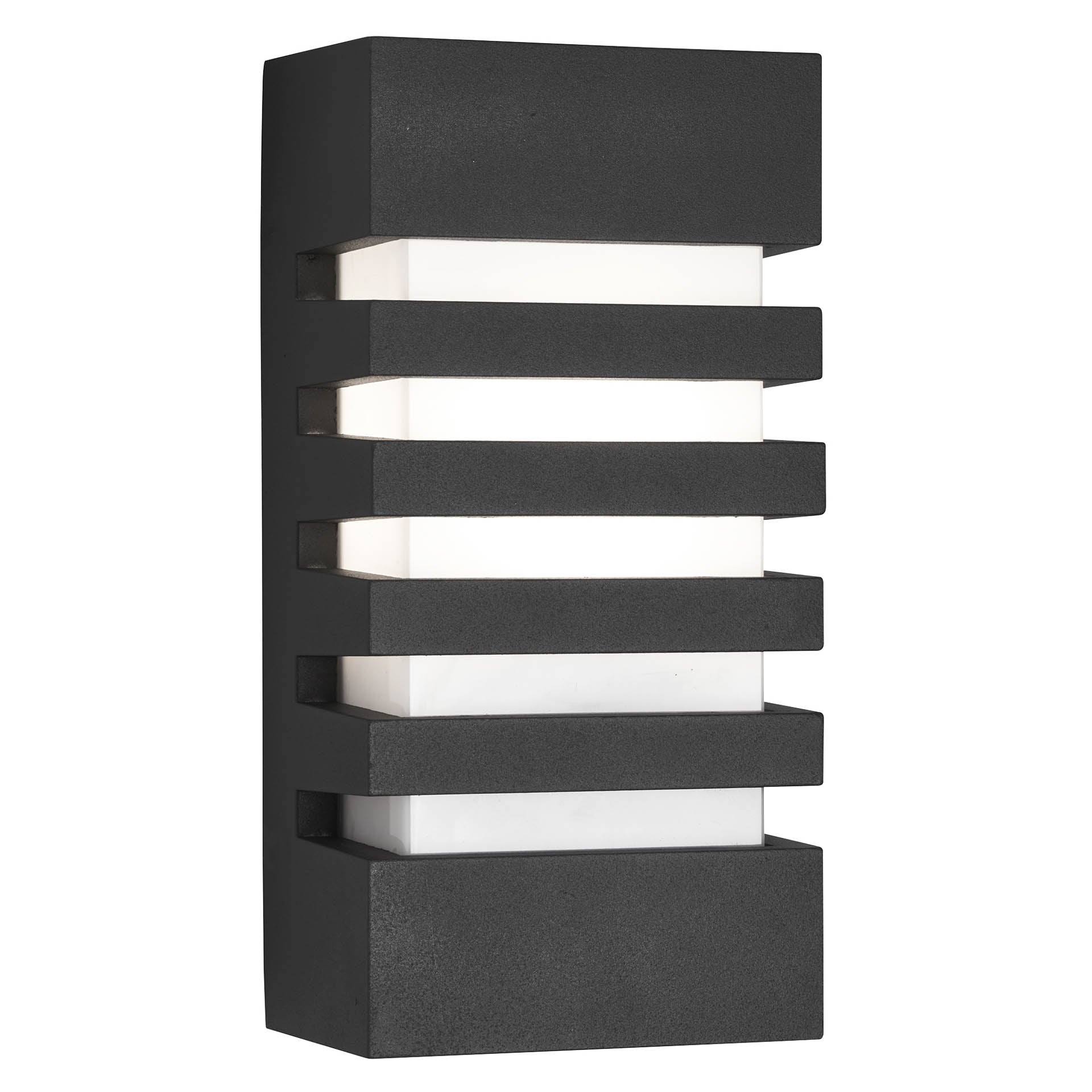 Exeter Outdoor Wall Light - Dark Grey Metal & Polycarbonate