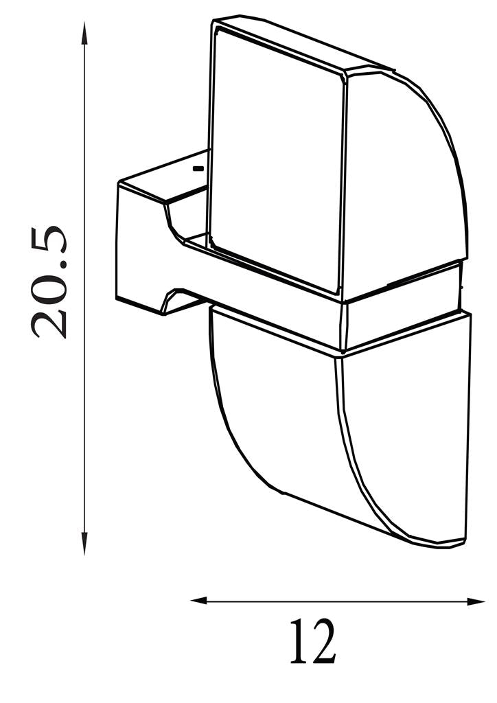 Dakota LED Black Adjustable Outdoor Wall Light