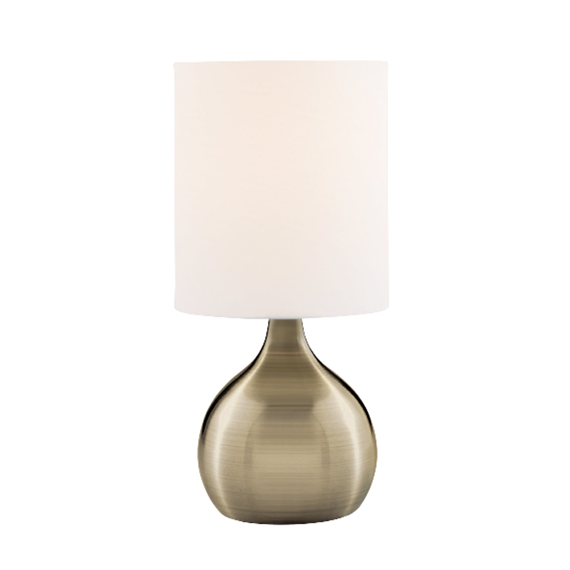 Touch Table Lamp - Metal & Fabric Antique Brass 2