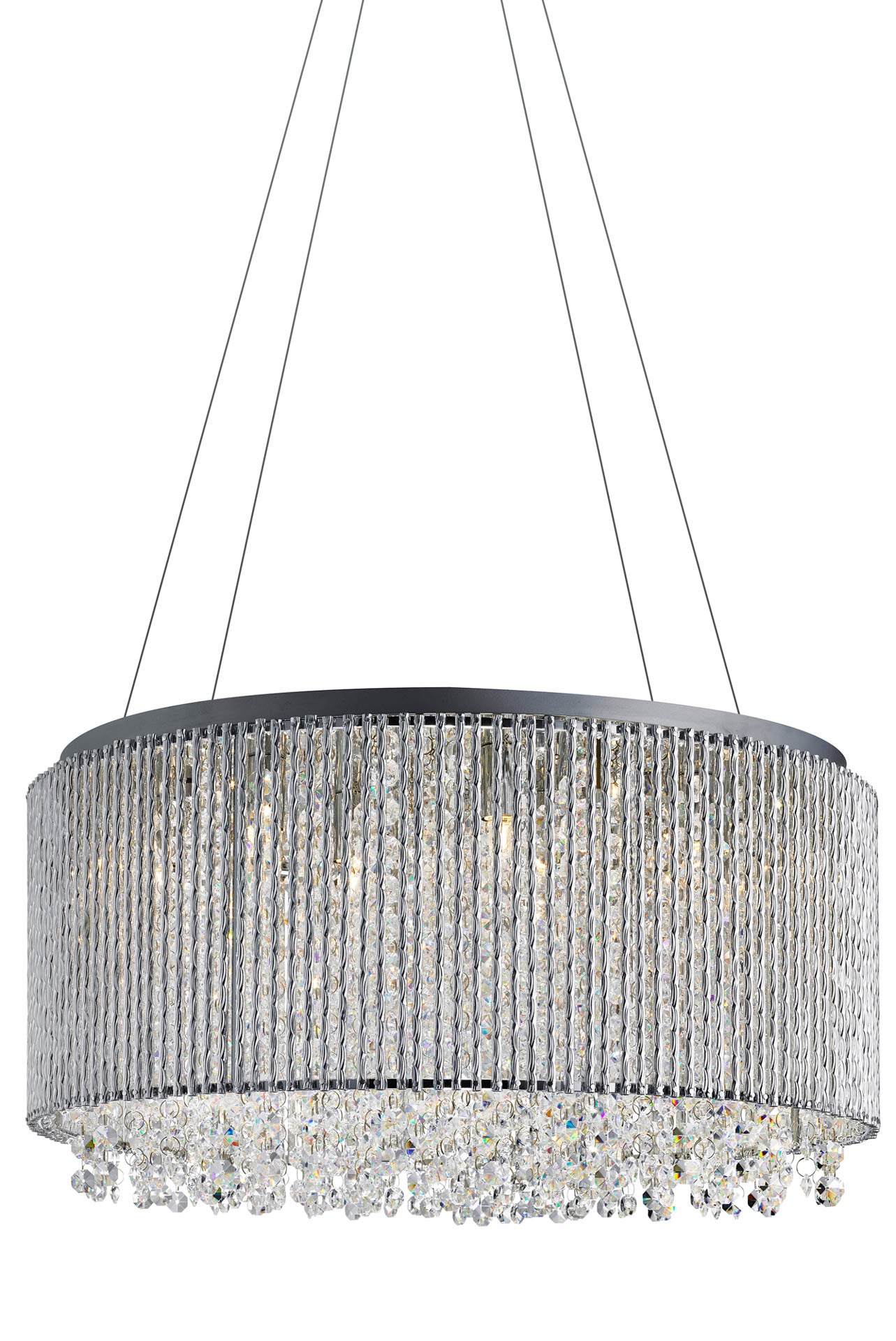 Elise II 8Lt Pendant - Chrome Metal & Clear Crystal Chrome Alumnium and Clear / 8