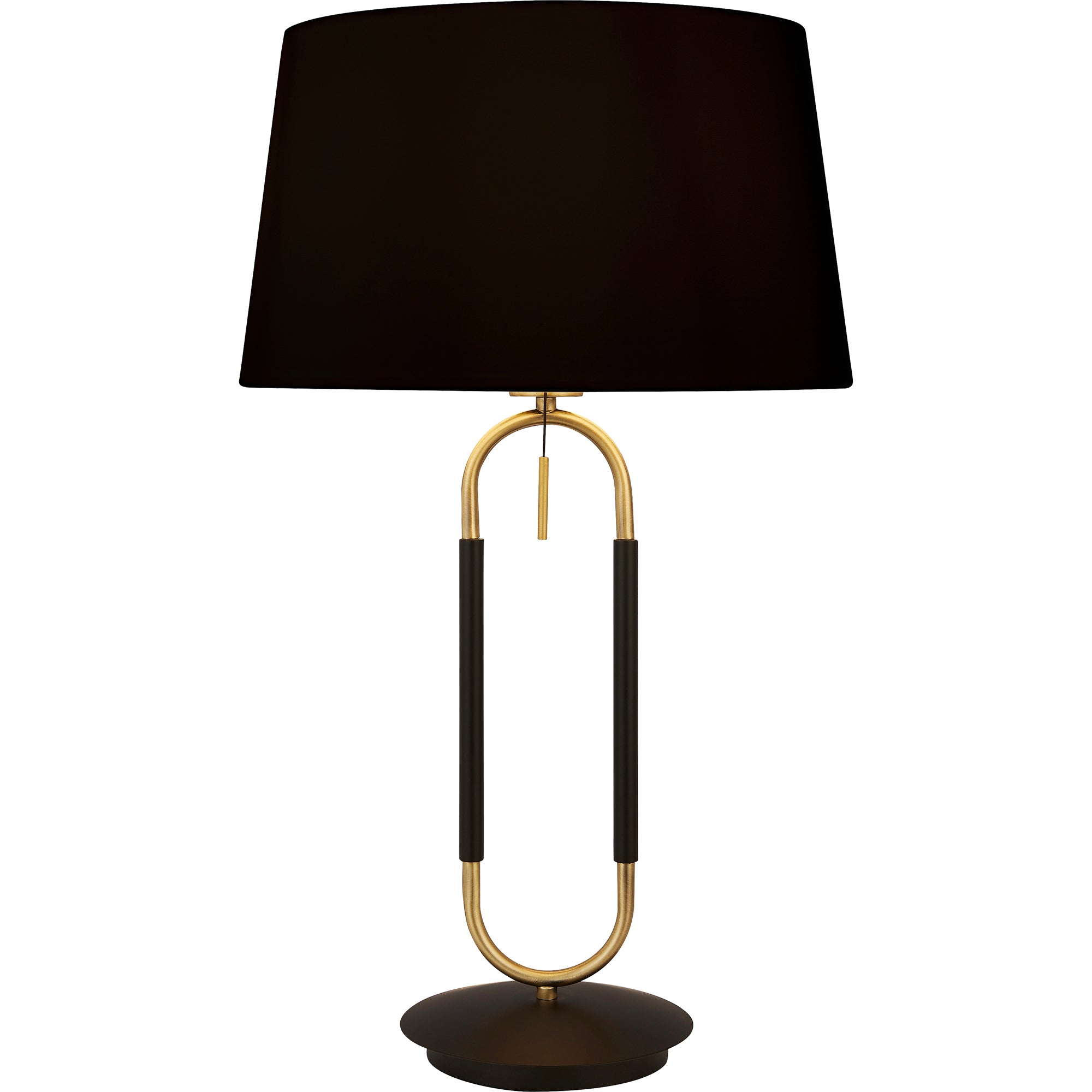 Jazz Table Lamp - Black, Satin Brass Metal Satin Brass & Black Shade