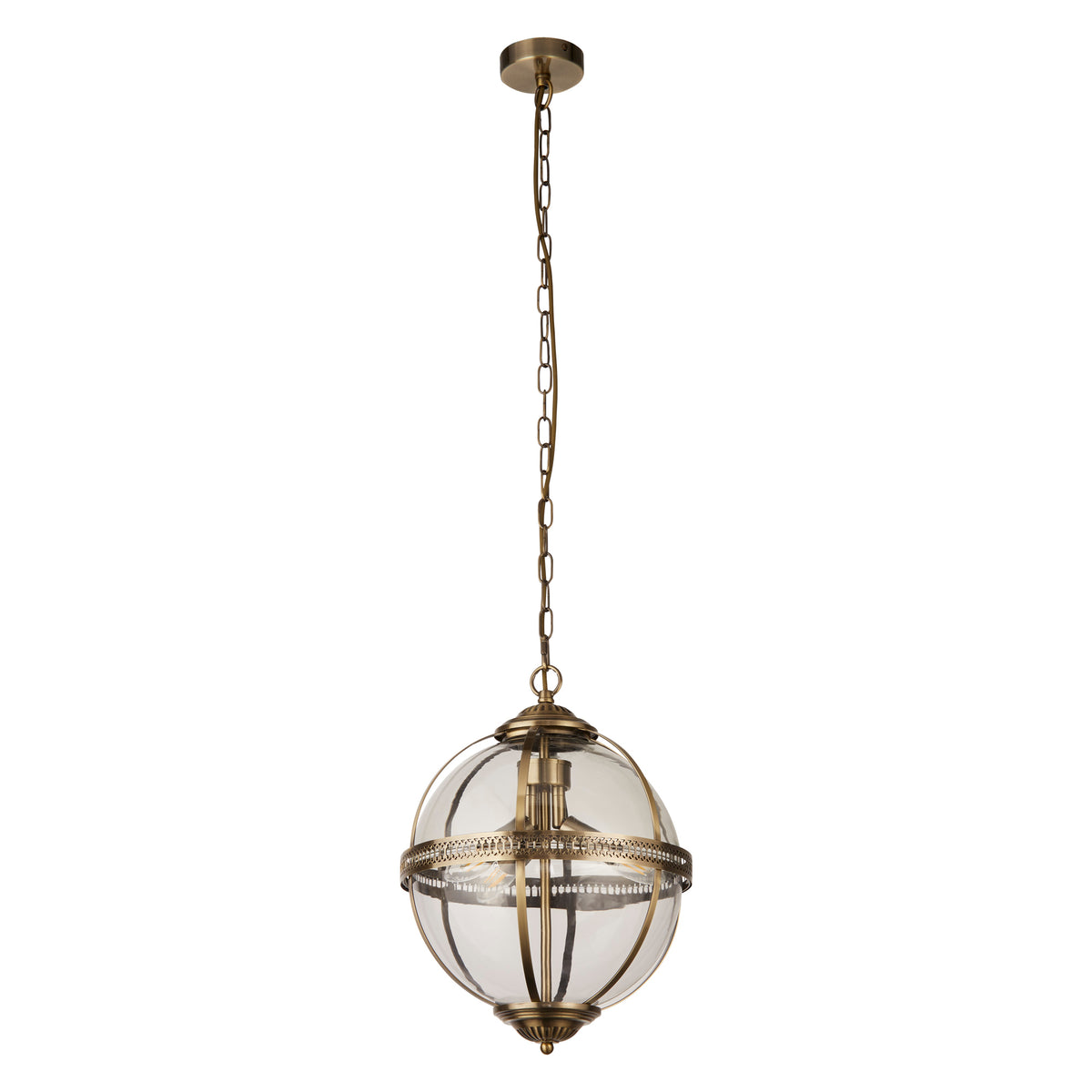 Coronet Pendant - Metal & Glass