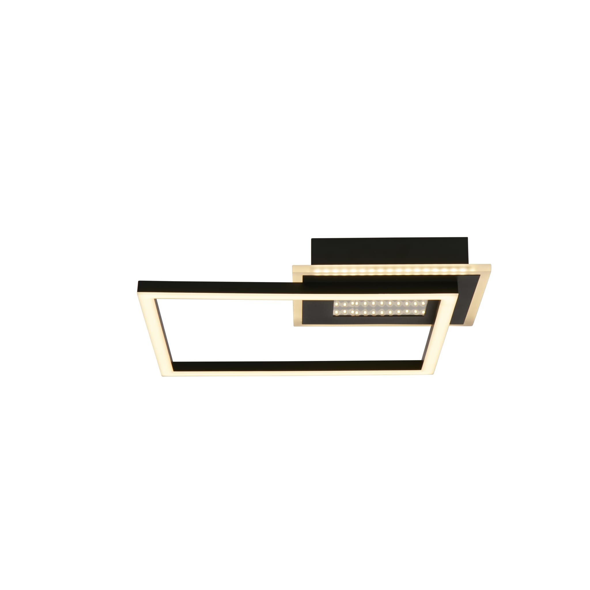 Quadrate LED Flush. Matt Black