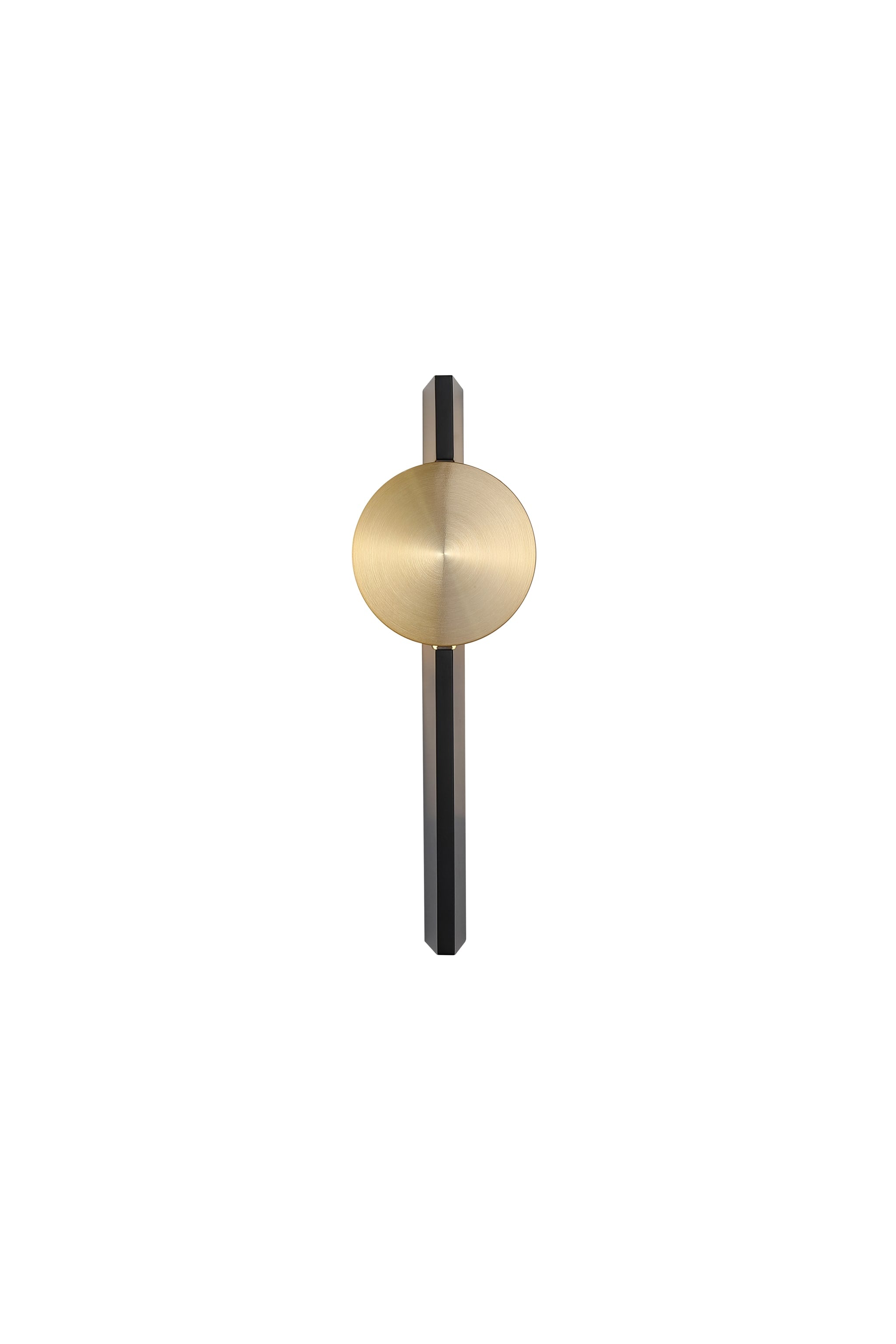 Shield LED Wall Light, Sand Black and Brass Metal