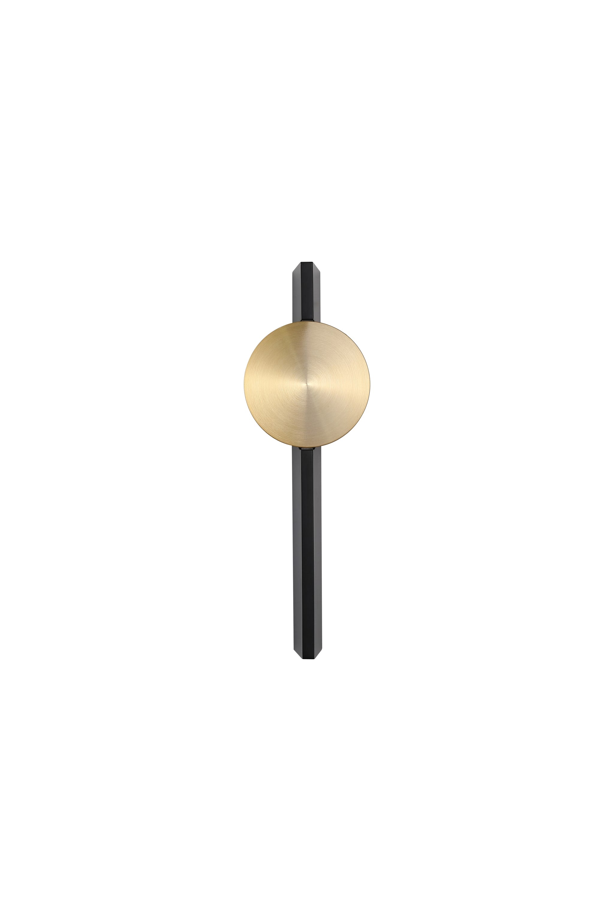 Shield LED Wall Light, Sand Black and Brass Metal
