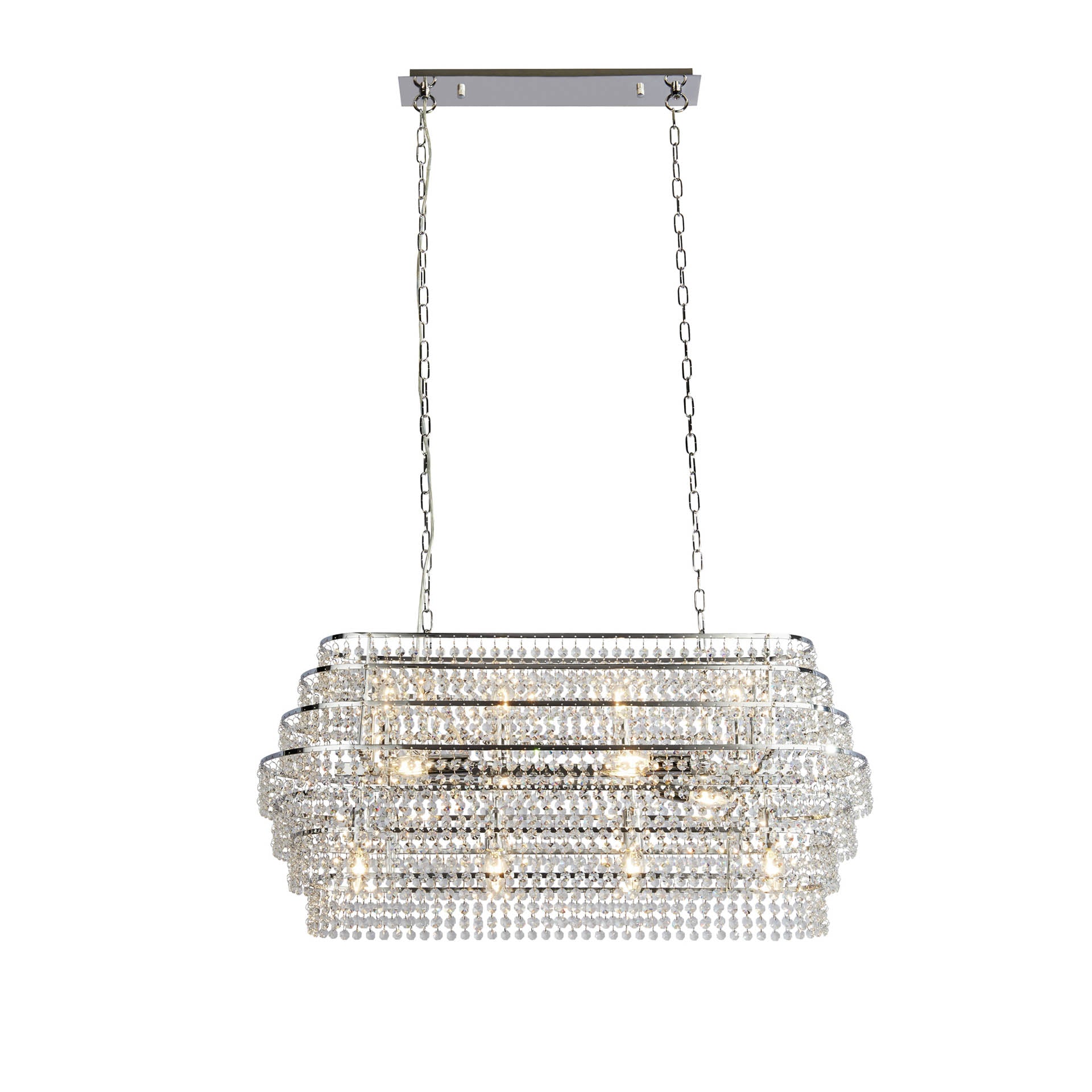 Rene Ceiling Pendant - Chrome & Crystal