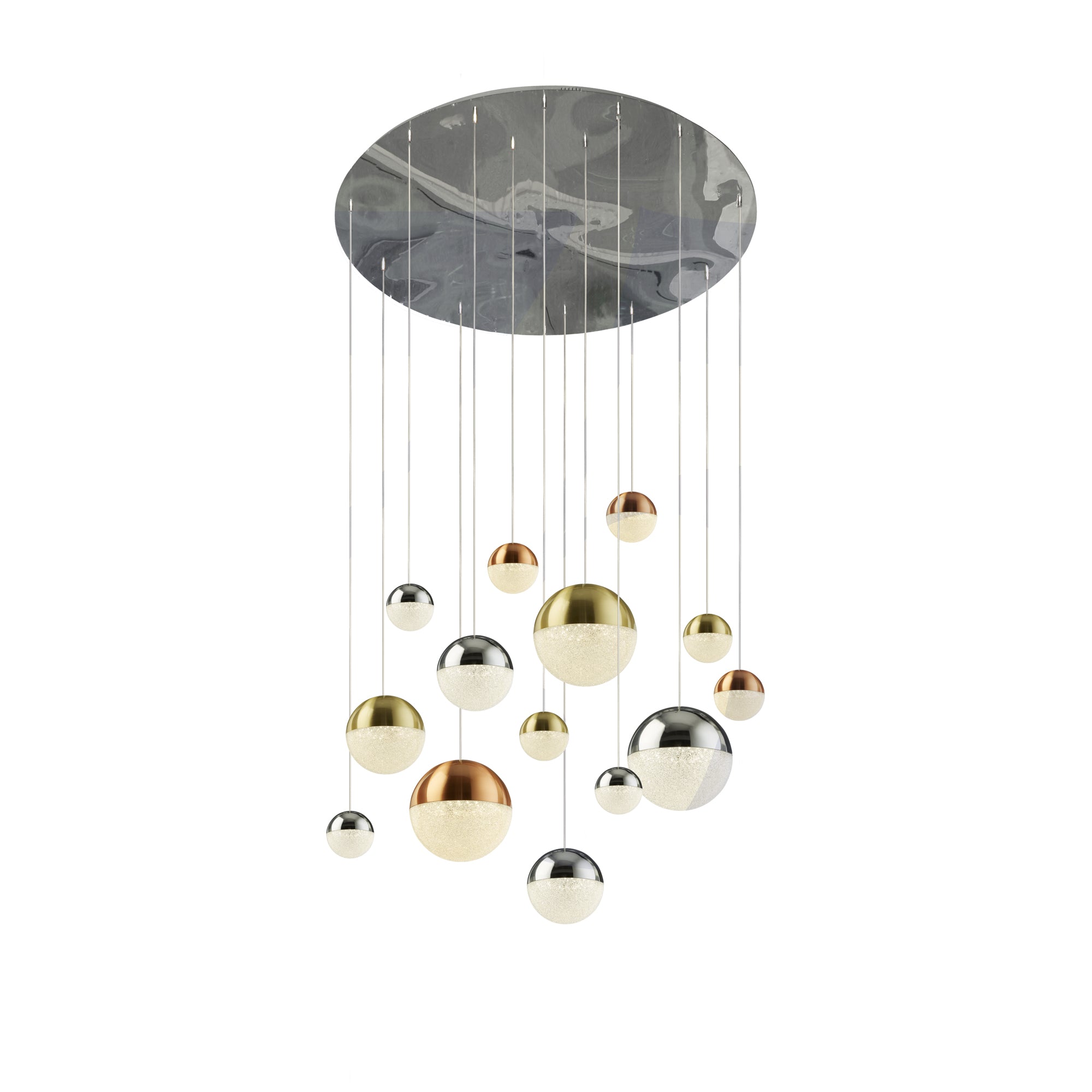 Planets Multi-Drop - Copper, Chrome & Satin Brass 14