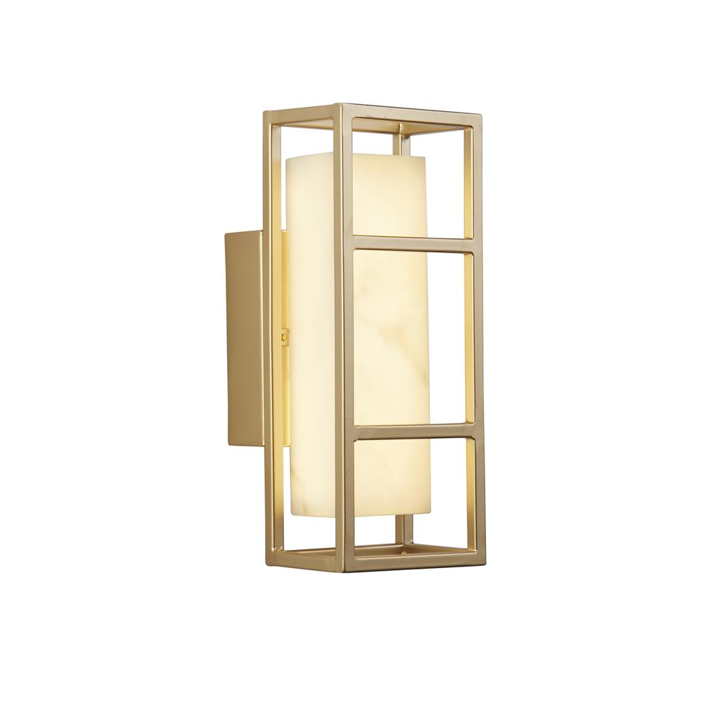 Mirage LED Wall Light, Matt Gold & Marbleised Resin