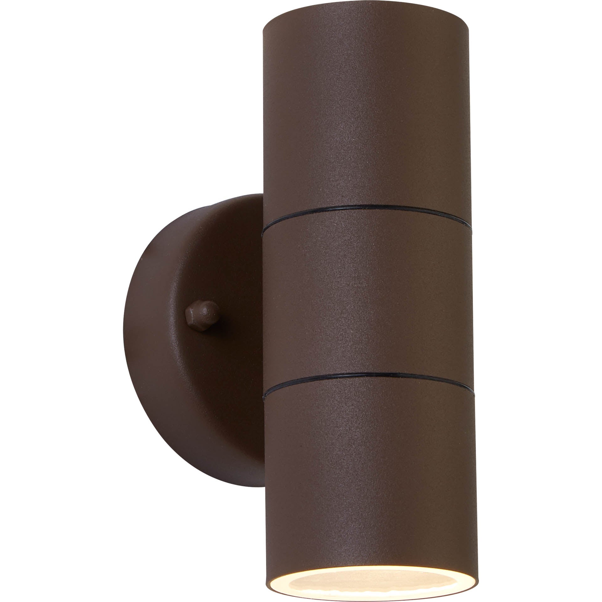 Metro Outdoor Wall Light - Metal & Glass Rustic Brown