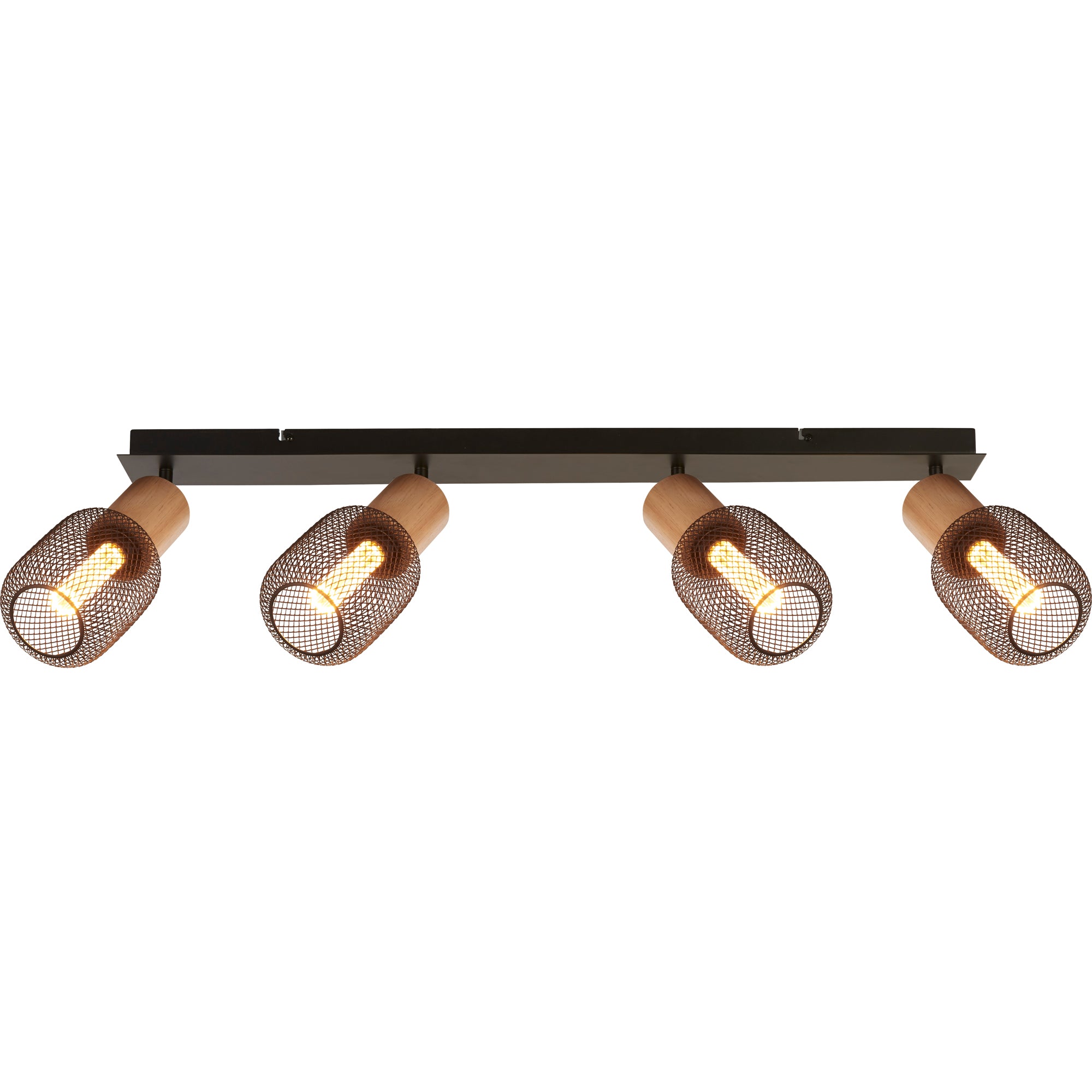 Spinny Bar Spotlight - Wood & Matt Black Metal