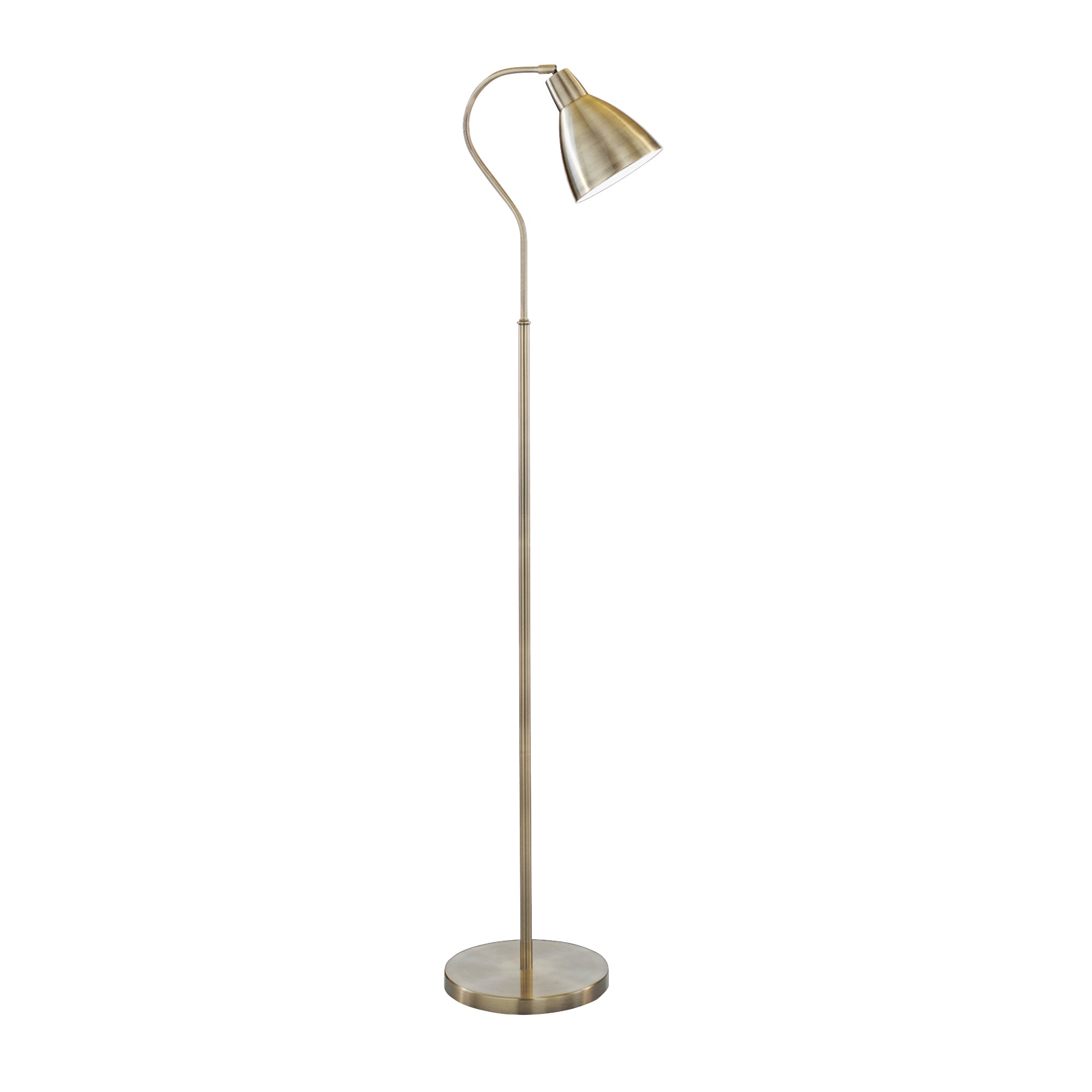 Adjustable Floor Lamp - Antique Brass 250 x 1450