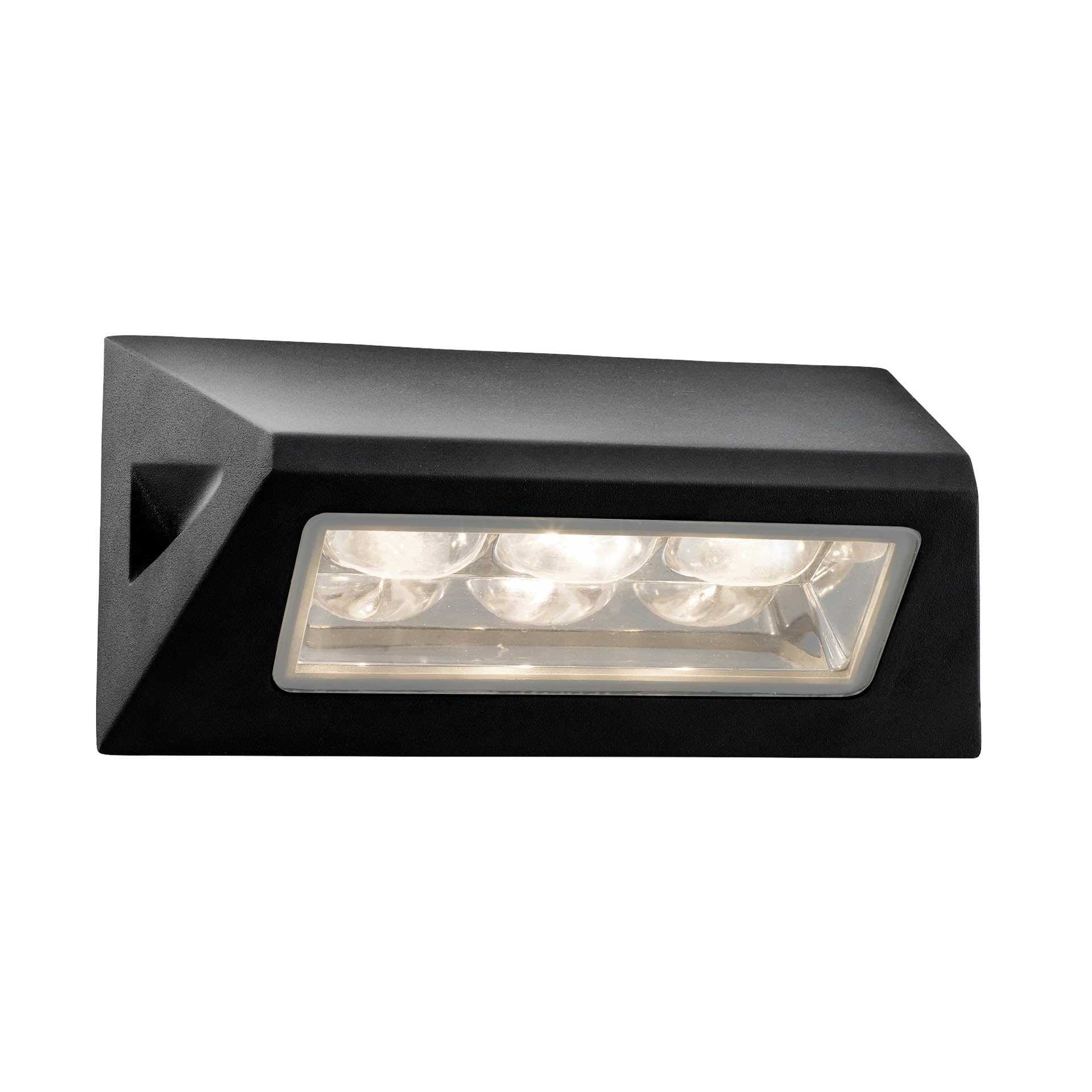 Peru LED Outdoor Wall Light - Black & Glass Diffuser,IP44
