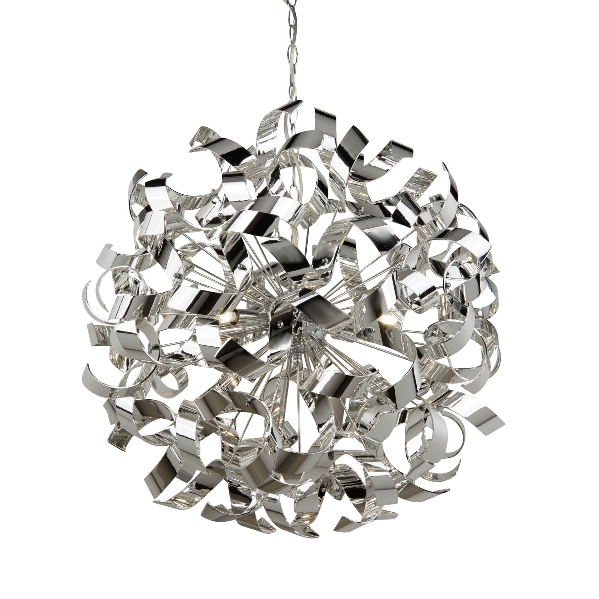 Curls Pendant - Chrome Metal
