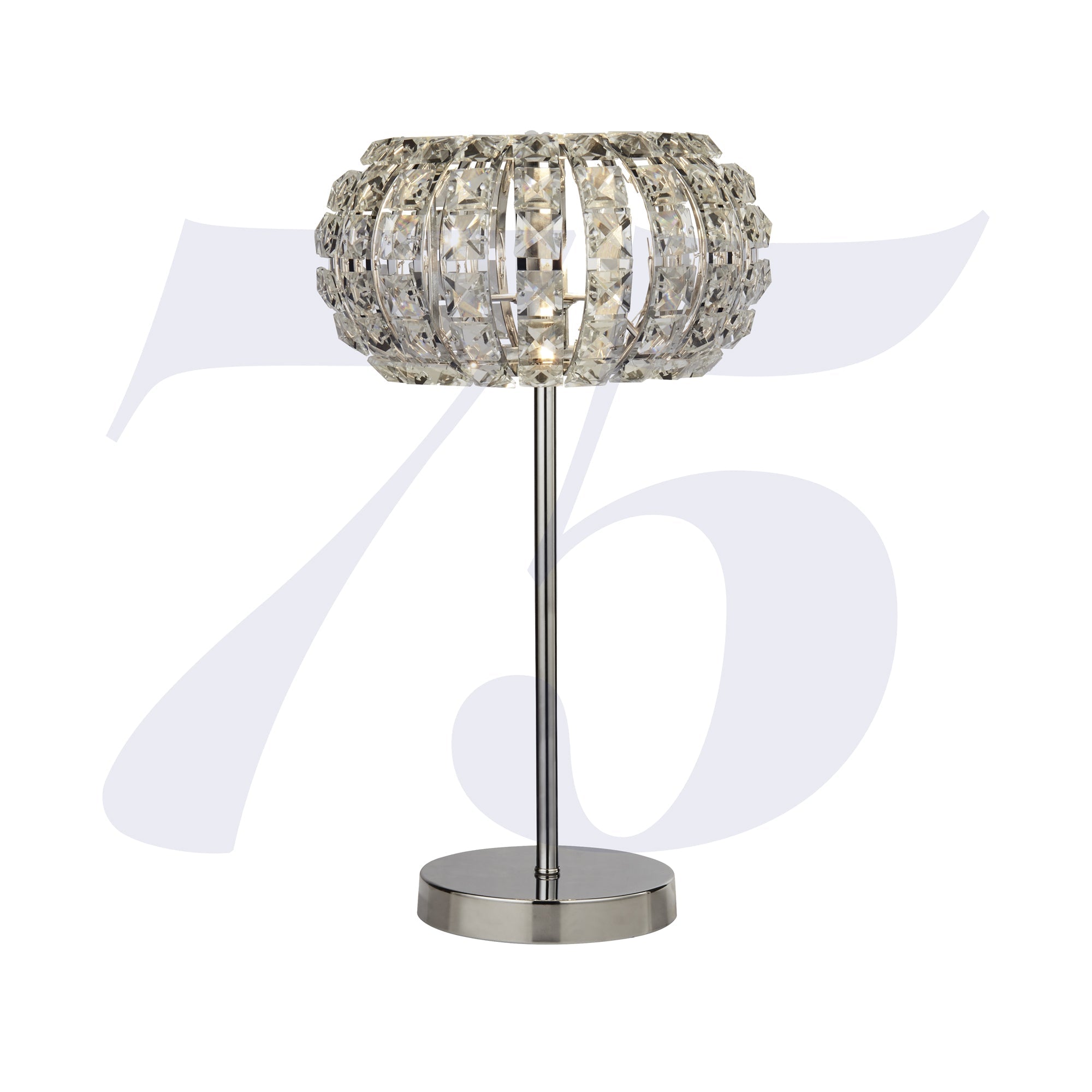 Marylin Table Lamp - Chrome, Crystal Glass & Sand Diffuser