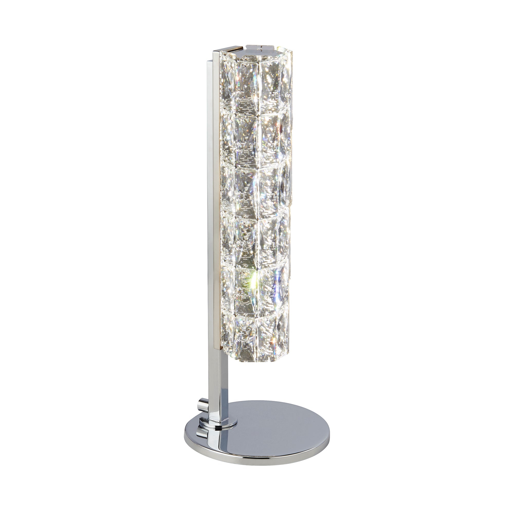 Remy LED Table Lamp - Chrome & Clear Crystal Trim