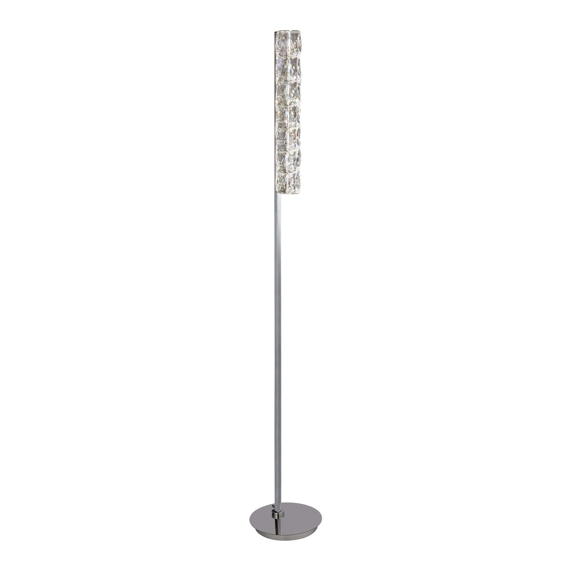 Remy LED Floor Lamp - Chrome & Clear Crystal Trim